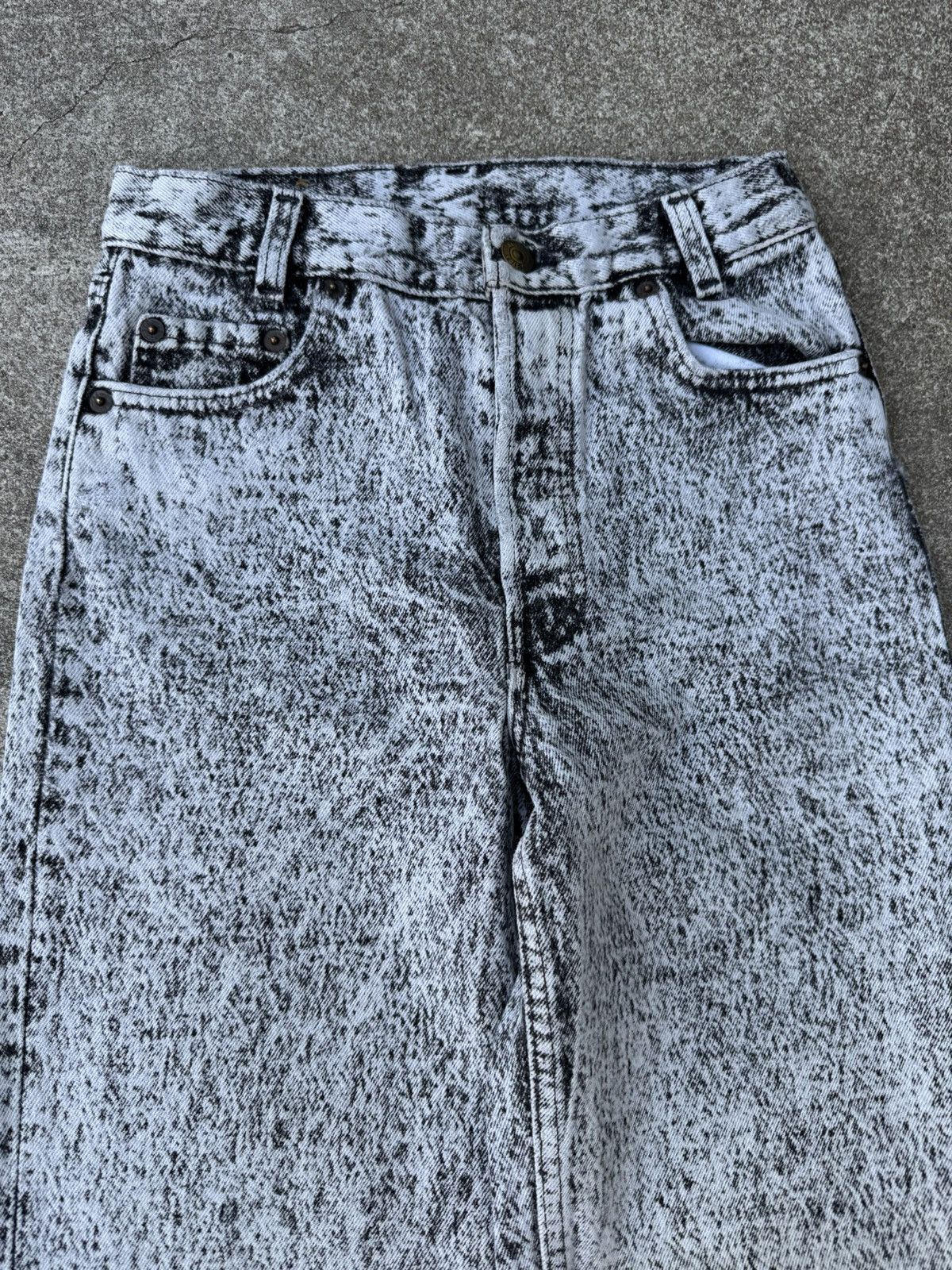 Levi's × Vintage Vtg 90’s Levis 701xx Buttonfly Acid Black Jeans Size 25x31 Size 25" / US 0 / IT 36 - 6 Thumbnail