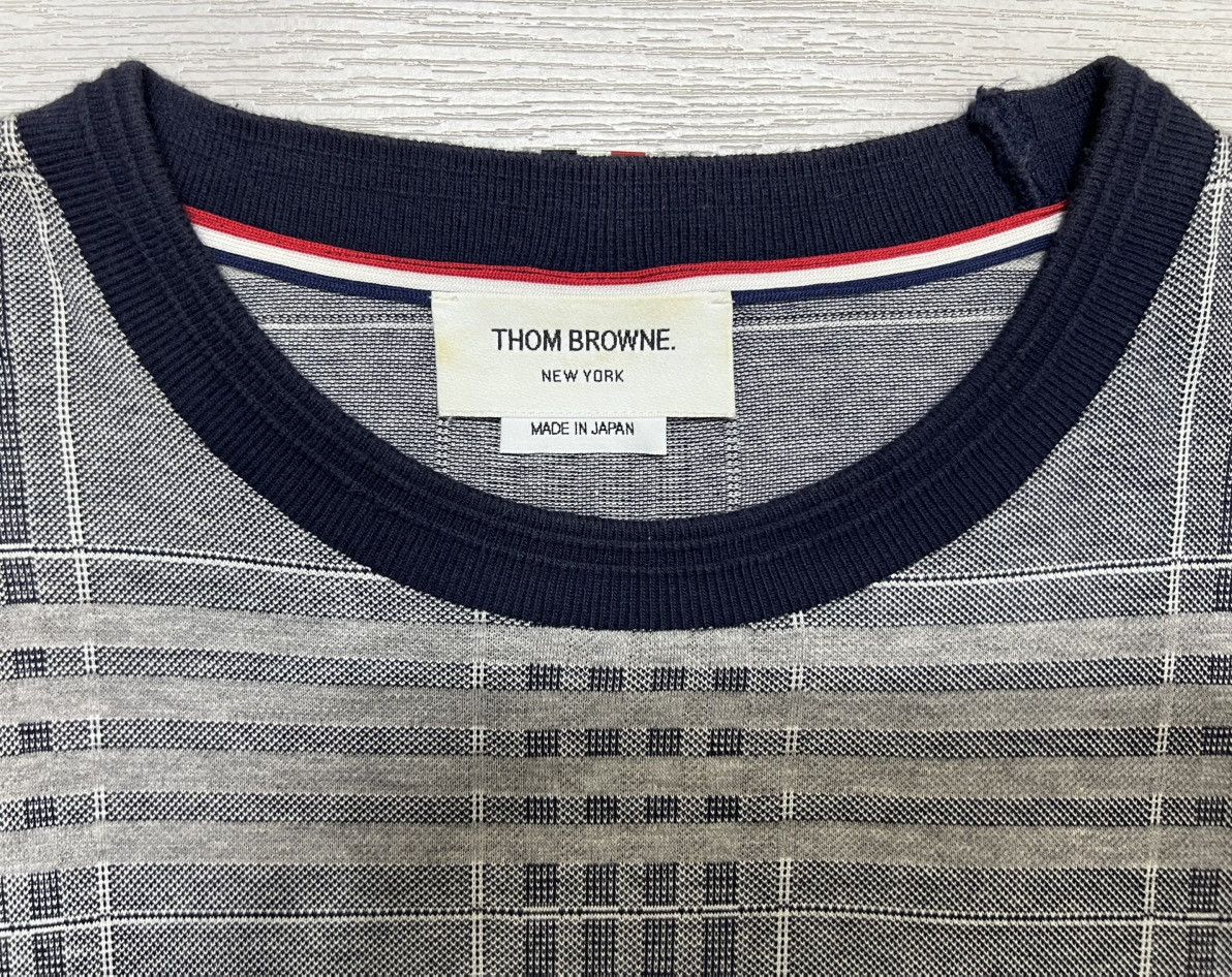 Thom Browne Thom Browne - 4 Bar Tartan Plaid Crewneck Sweatshirt Size M / US 6-8 / IT 42-44 - 12 Thumbnail