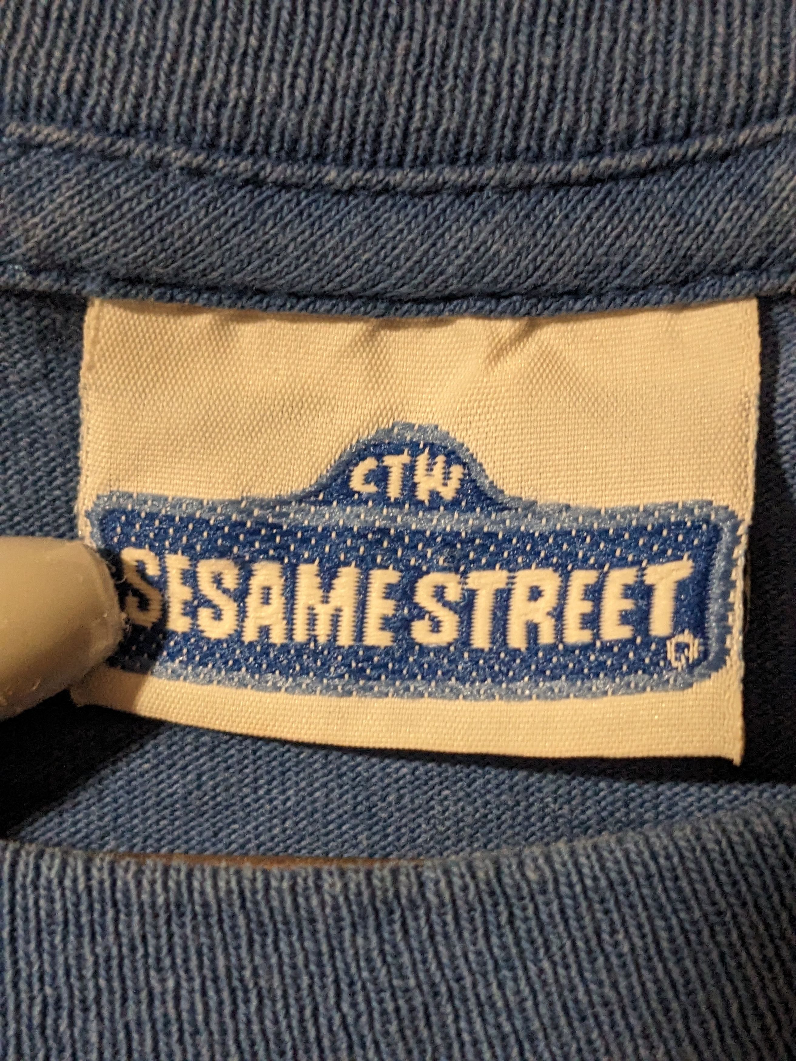 Cartoon Network × Vintage Vintage 90s Elmo Sesame Street Blue Large T-Shirt Size US L / EU 52-54 / 3 - 3 Thumbnail