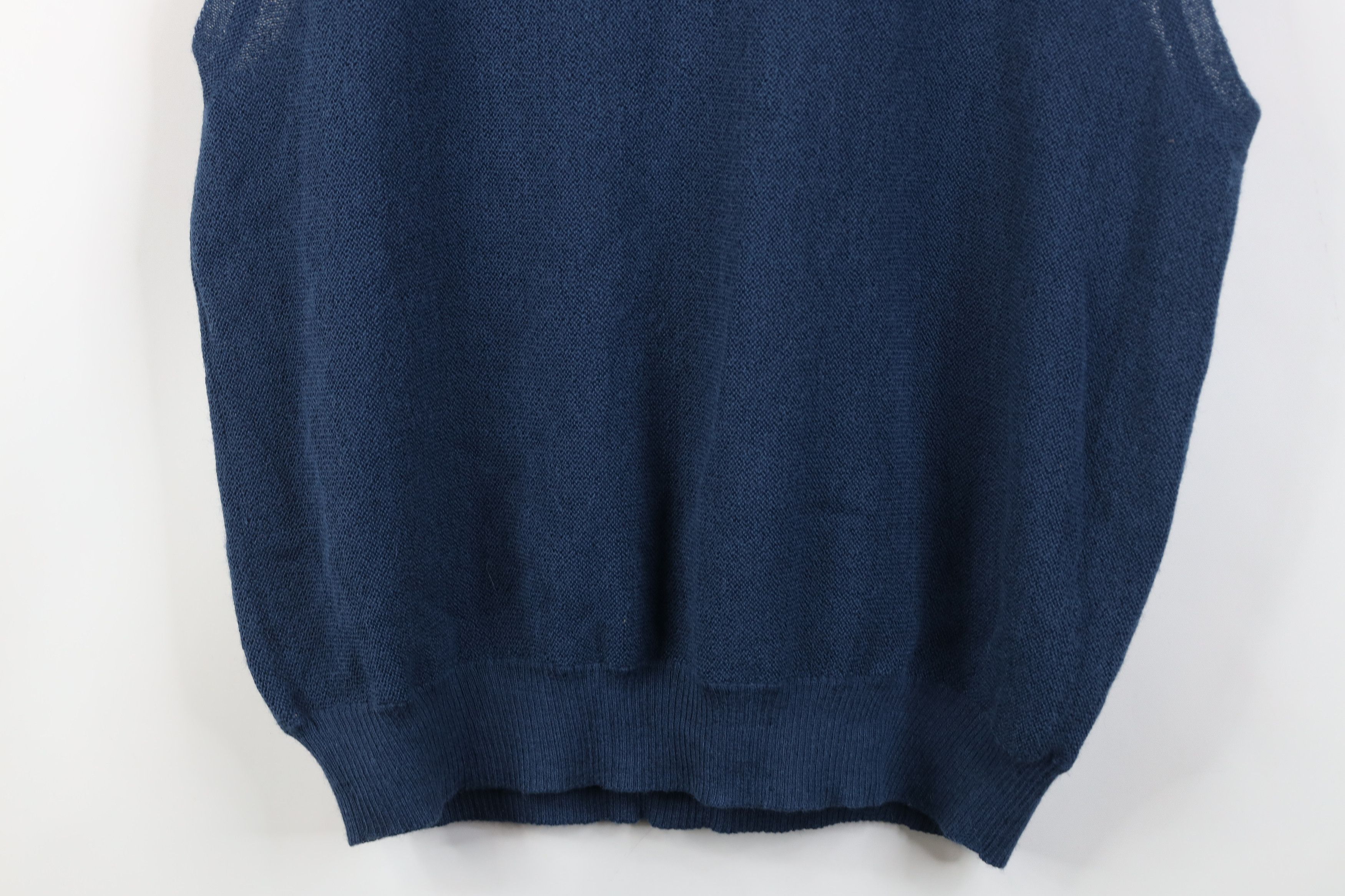 Vintage Vintage 90s Streetwear Wool Knit V-Neck Sweater Vest Blue Size XL / US 12-14 / IT 48-50 - 9 Thumbnail