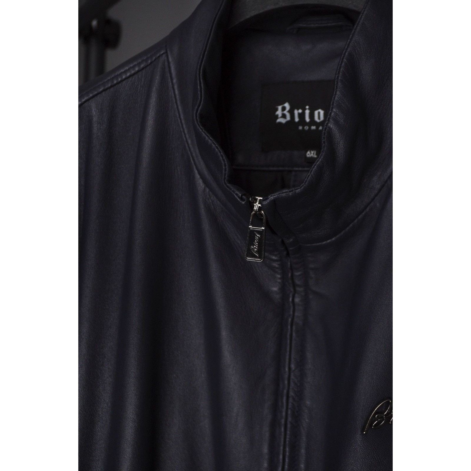 Brioni Brioni dark blue leather jacket Size US XL / EU 56 / 4 - 6 Thumbnail