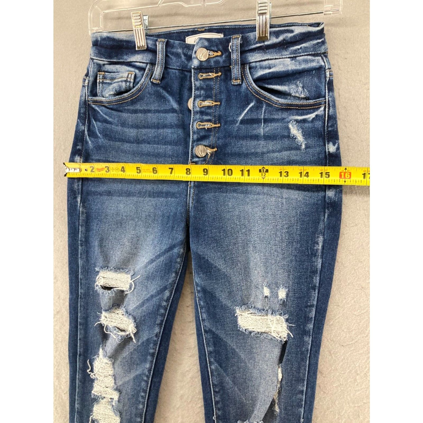 Vintage RanCan Kurvy Signature Women Ultra High Rise Ankle Skinny Jeans 25 Size 42" / US 20 - 3 Thumbnail
