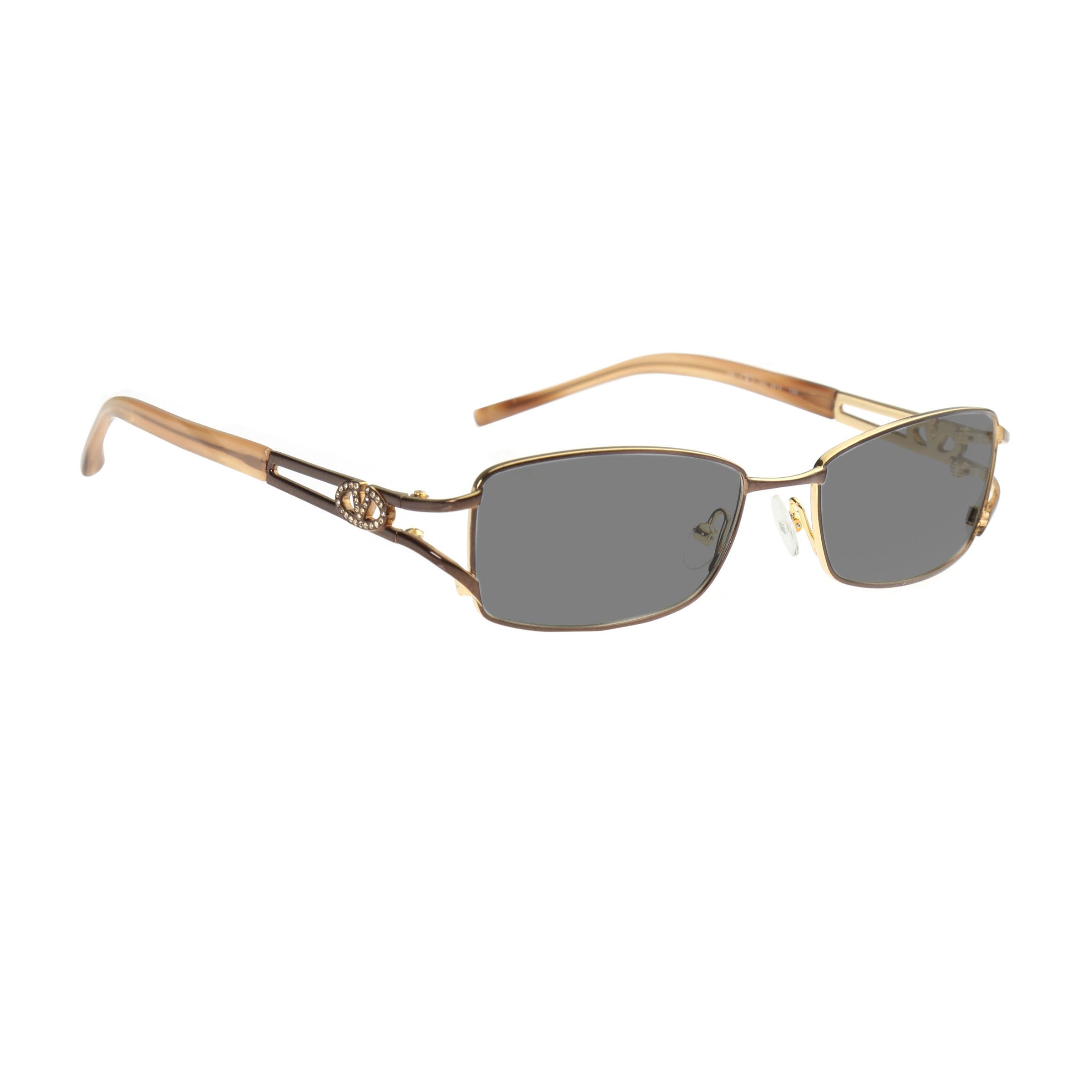 Valentino Valentino '90s Crystal Signature Rectangular Sunglasses Blk Size ONE SIZE - 1 Thumbnail