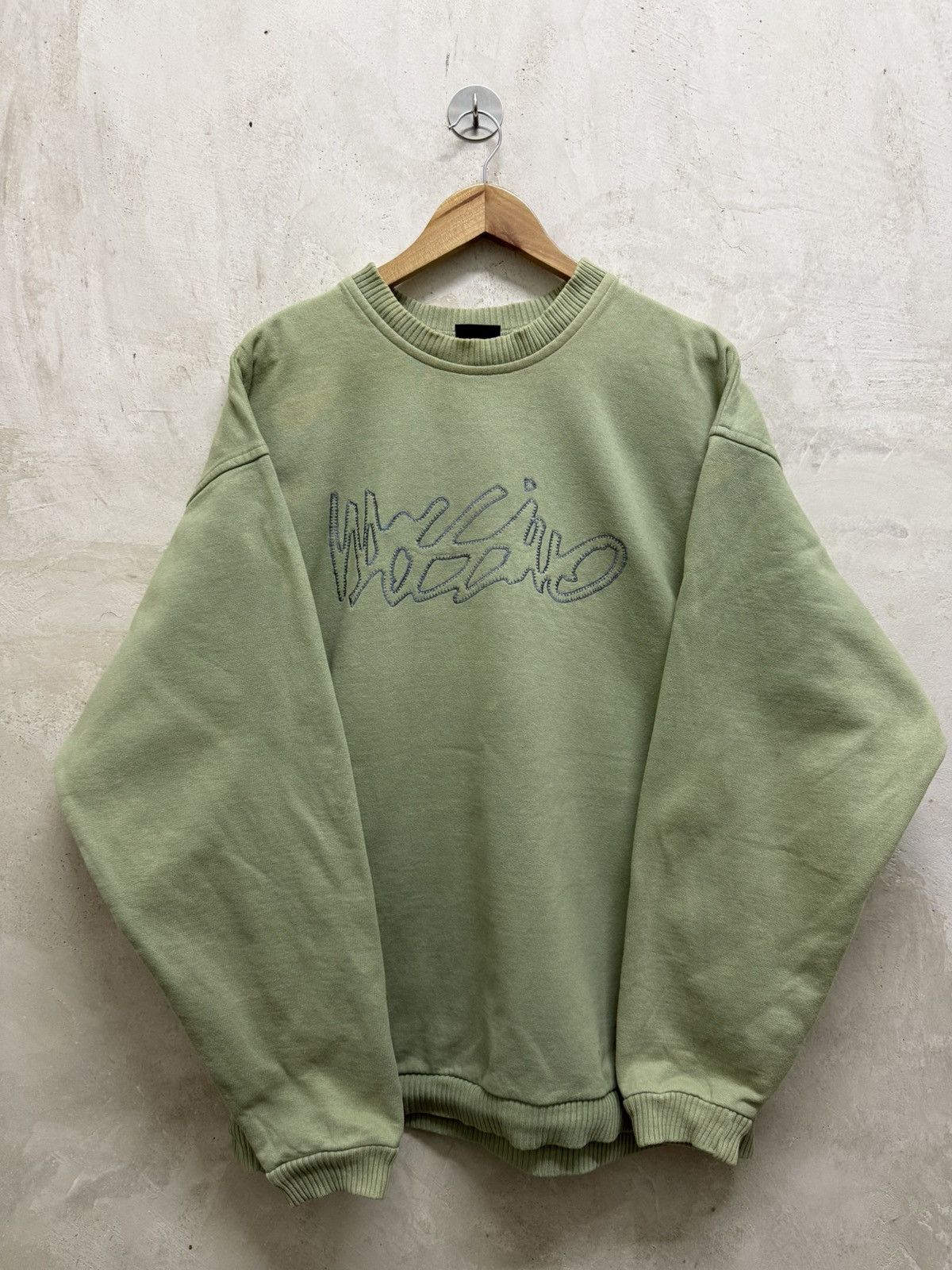 Mossimo Vintage Distressed Mossimo Spell Out Stitched Sweatshirt Size US L / EU 52-54 / 3 - 1 Thumbnail