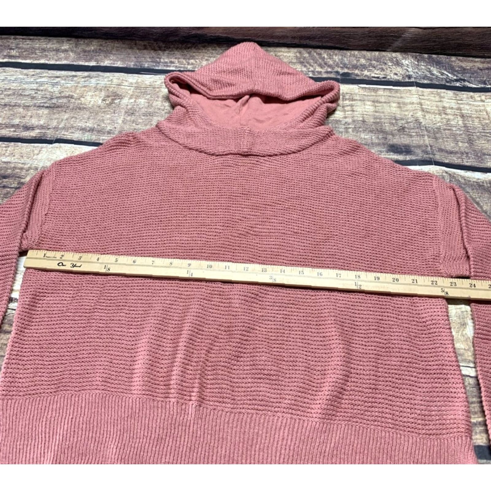 Vintage All in Motion Women's Rose Red Long Sleeve Hooded Sweater XL Extra Large NEW NWT Size XL / US 12-14 / IT 48-50 - 4 Thumbnail