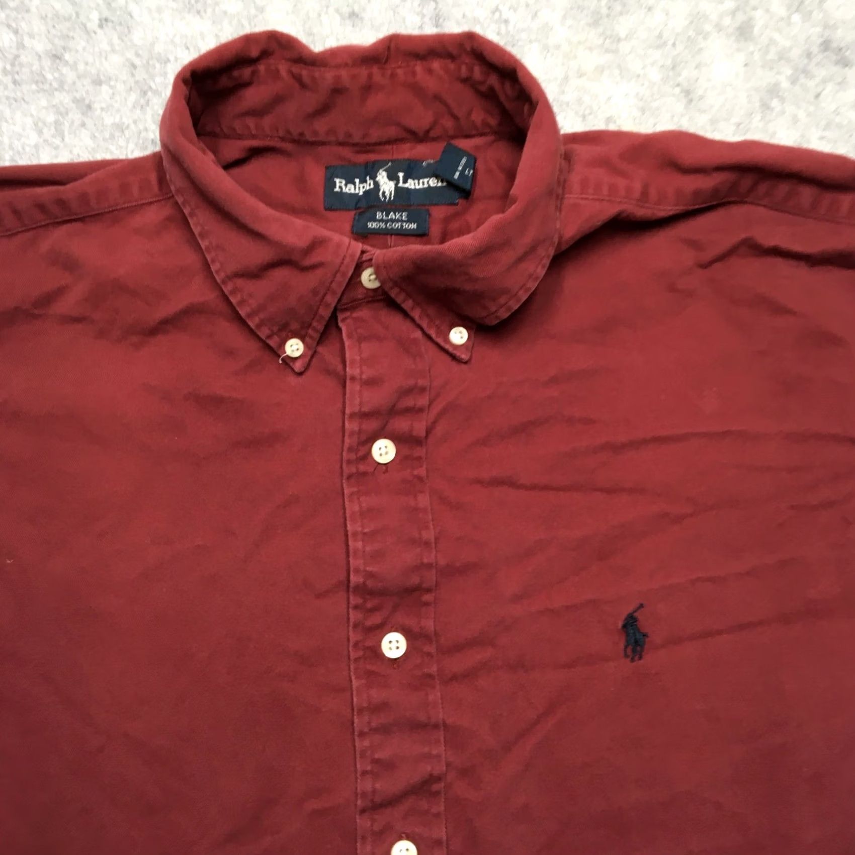 Polo Ralph Lauren VINTAGE Polo Ralph Lauren Shirt Mens 2XL Red Blake Polo Button Down Classic Fit Twill Shirt Size US XXL / EU 58 / 5 - 3 Thumbnail
