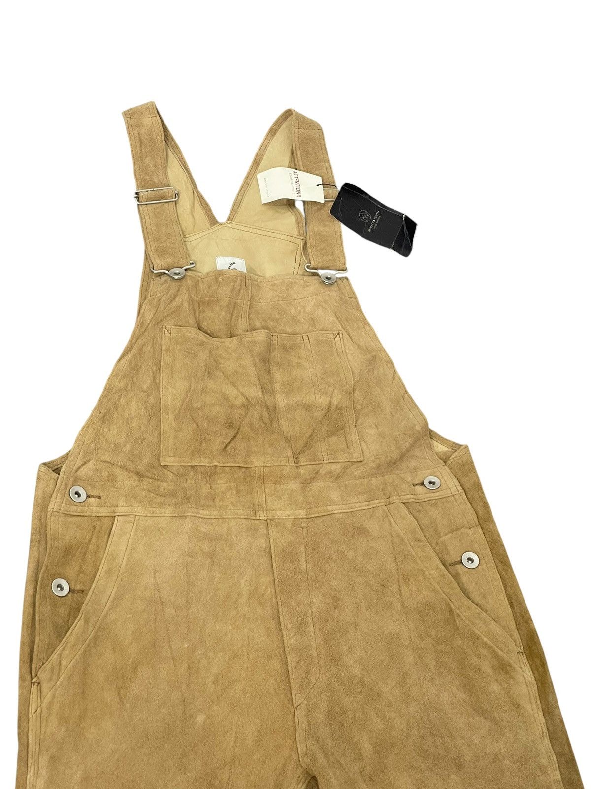 United Arrows NWT Full Goatskin Suede B&Y United Arrows Overalls Slim 2🟦4 Size US 33 - 13 Thumbnail