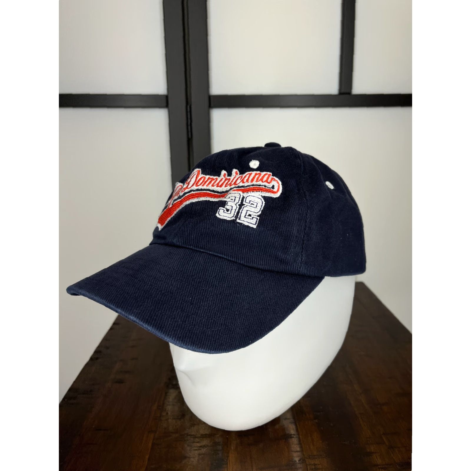 Vintage Latreinta Dos Rep. Dominicana 32 Hat Cap Strap Back Adult Large Blue Embroidered Cotton Twill Hat/Cap Size ONE SIZE - 4 Thumbnail