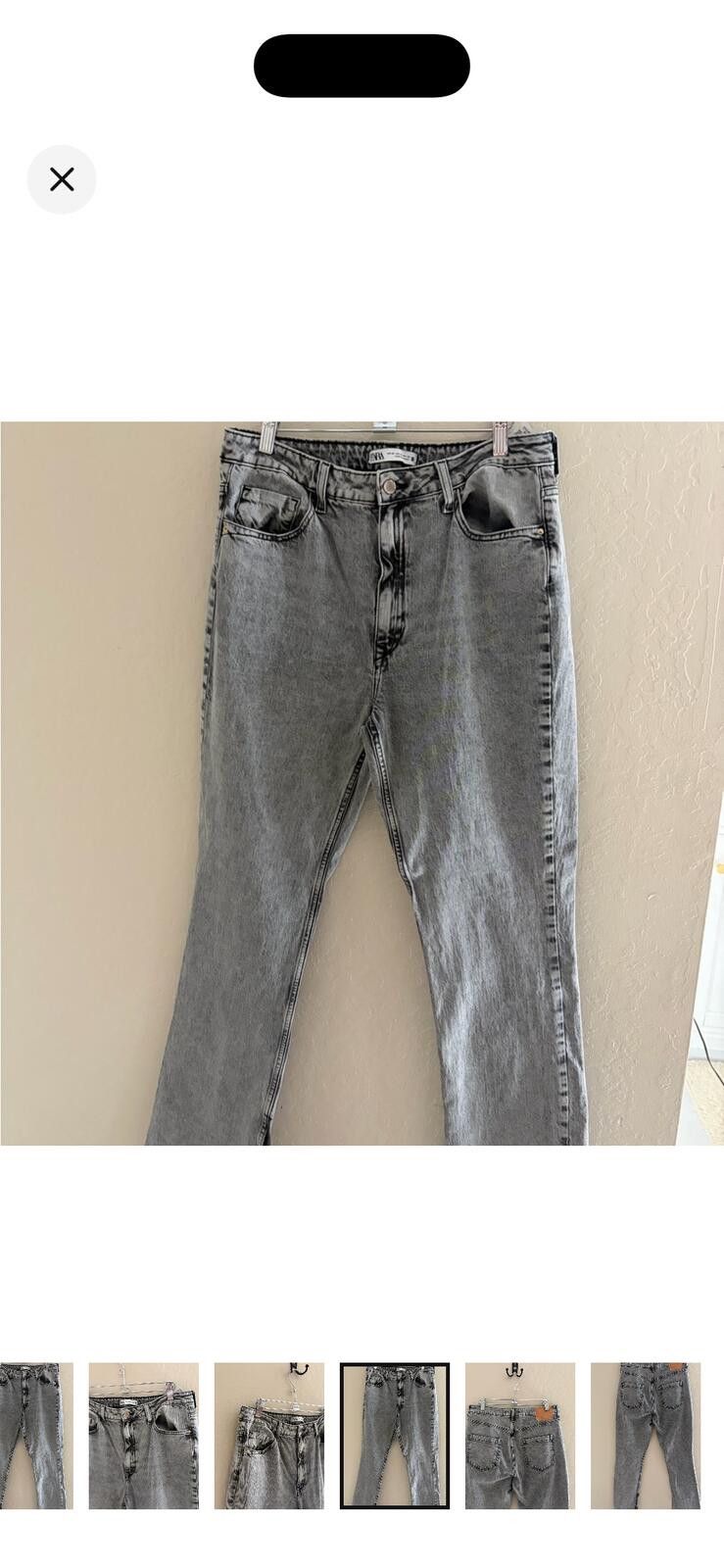 Zara Zara Light Gray Denim Pants Size 32" / US 10 / IT 46 - 4 Thumbnail