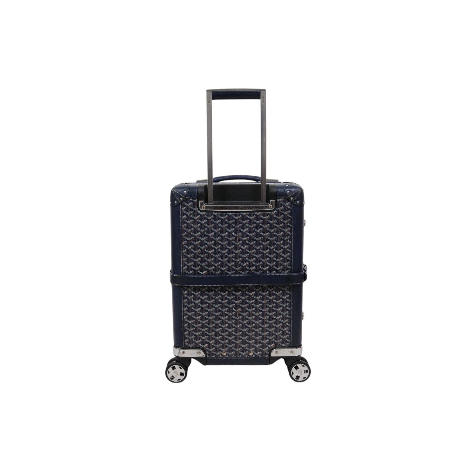 Goyard Navy Blue Coated Canvas Bourget Trolley PM Rolling - 02538 Size ONE SIZE - 9 Thumbnail