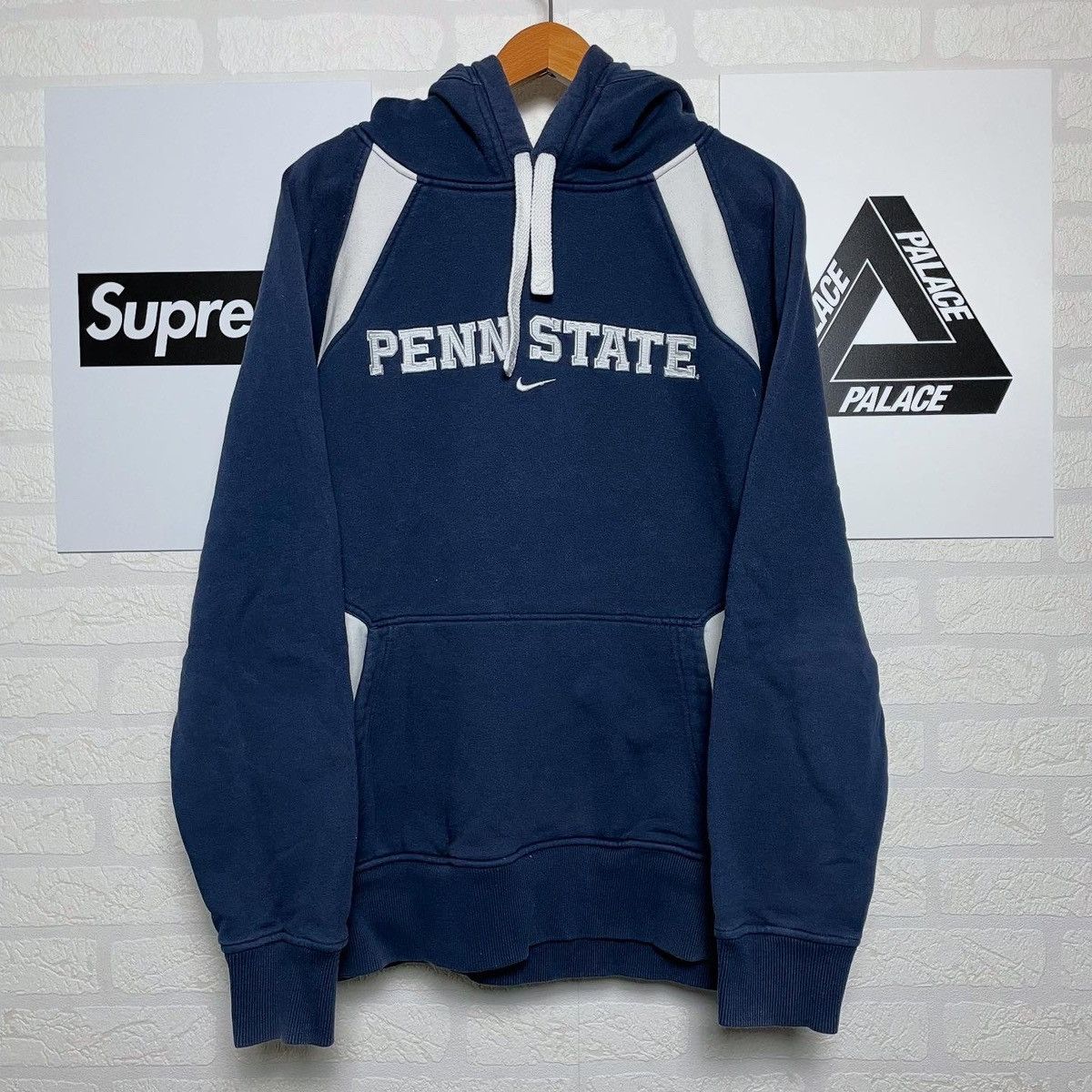 Nike Nike Centre Swoosh Penn State Hoodie 00s Size US M / EU 48-50 / 2 - 1 Thumbnail