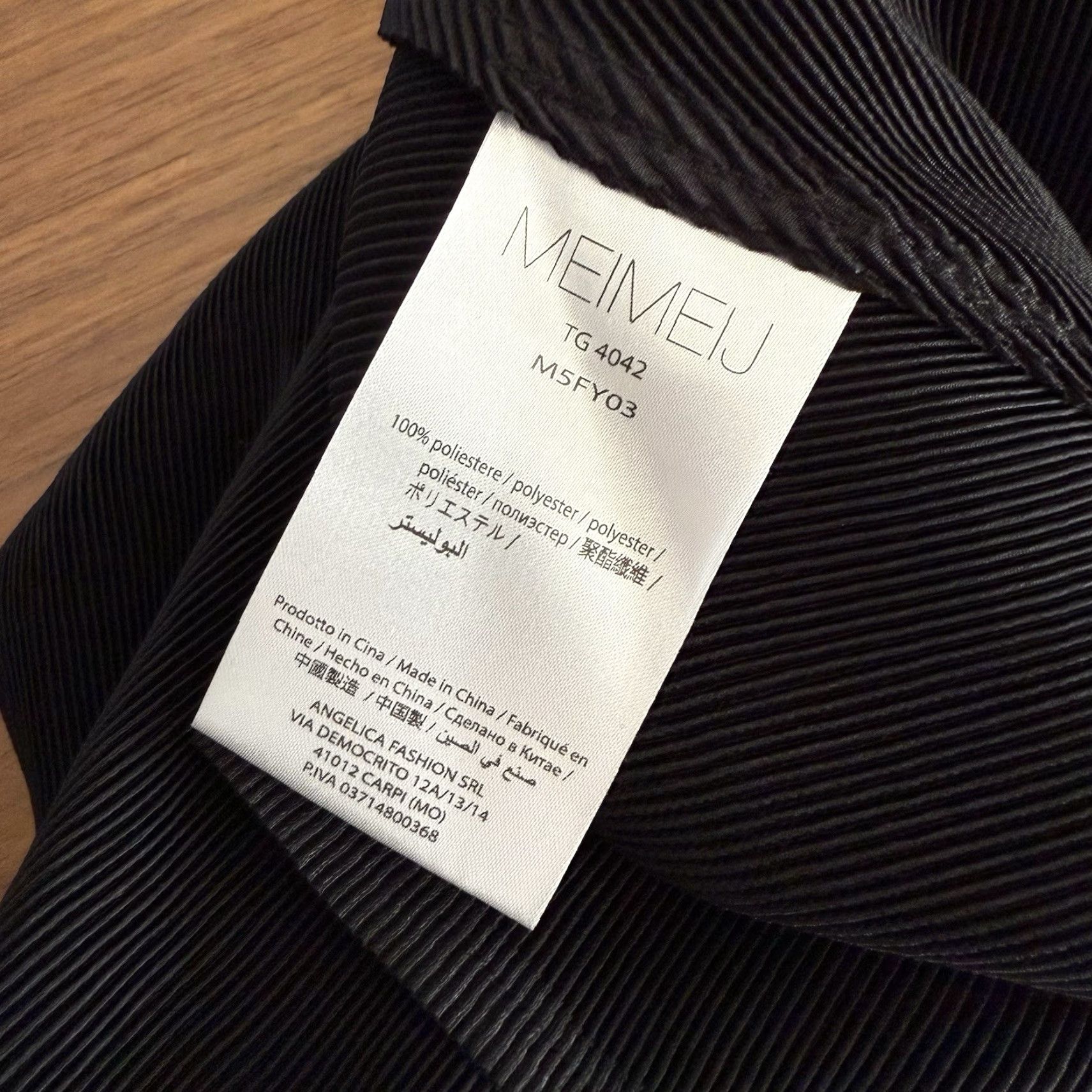 Vintage MEIMEIJ Blouse Top Black Pleated 40/42 Blusa Blusa 3/4 Sleeve Womens Polyester Pleats【อ่านข้อความเต็ม Size S / US 4 / IT 40 - 8 Thumbnail