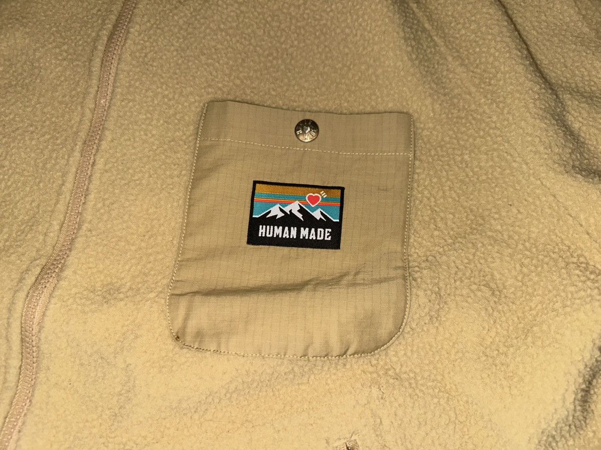 Human Made × Nigo HUMAN MADE Japan Nigo Fleece Jacket XL Polyester Tan Size US XL / EU 56 / 4 - 7 Thumbnail