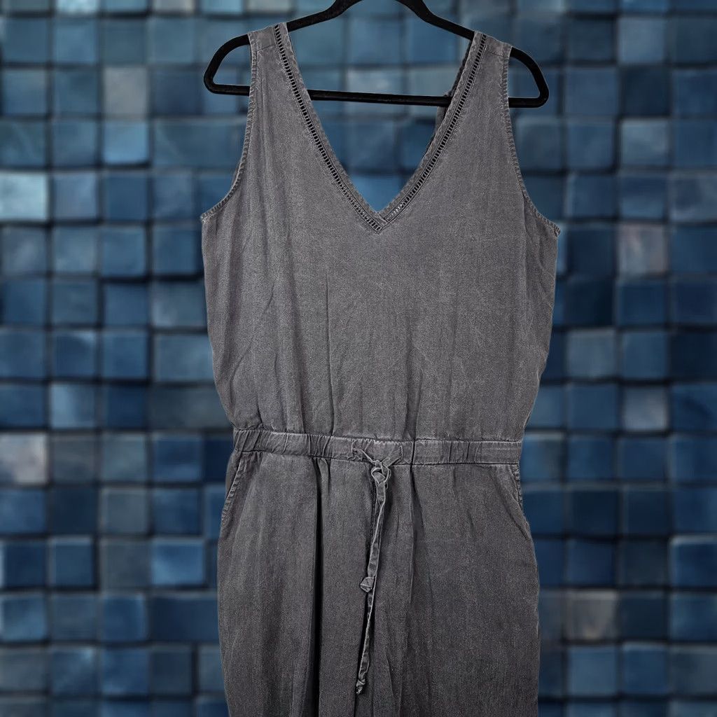 CLOT Cloth & Stone Women's Dark navy V-neck Cross Back Jumpsuit Size S Size 28" / US 6 / IT 42 - 1 Thumbnail