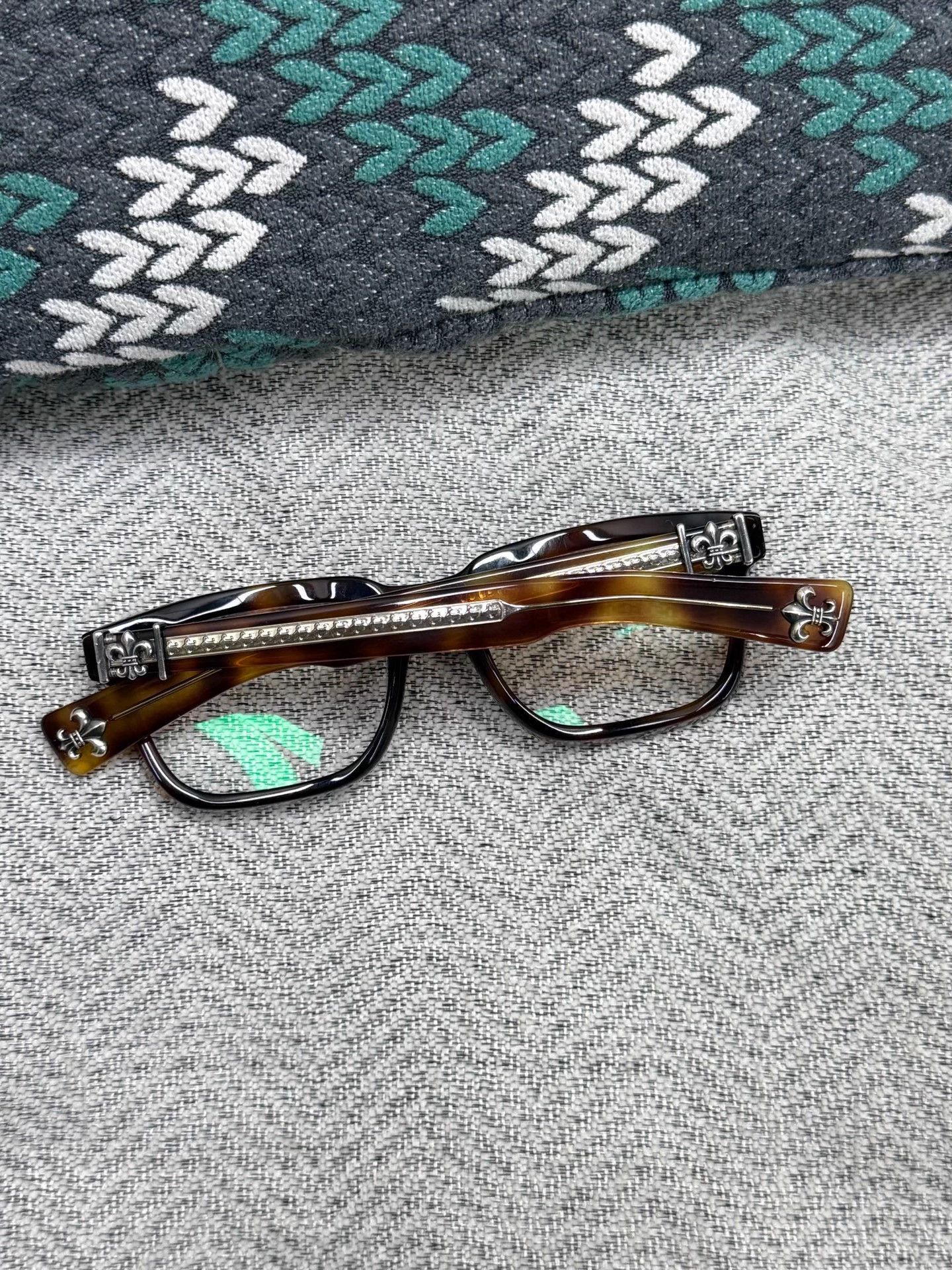 Chrome Hearts Chrome Heart 'See You In Tea' Trefoil Tort Glasses Size ONE SIZE - 2 Thumbnail