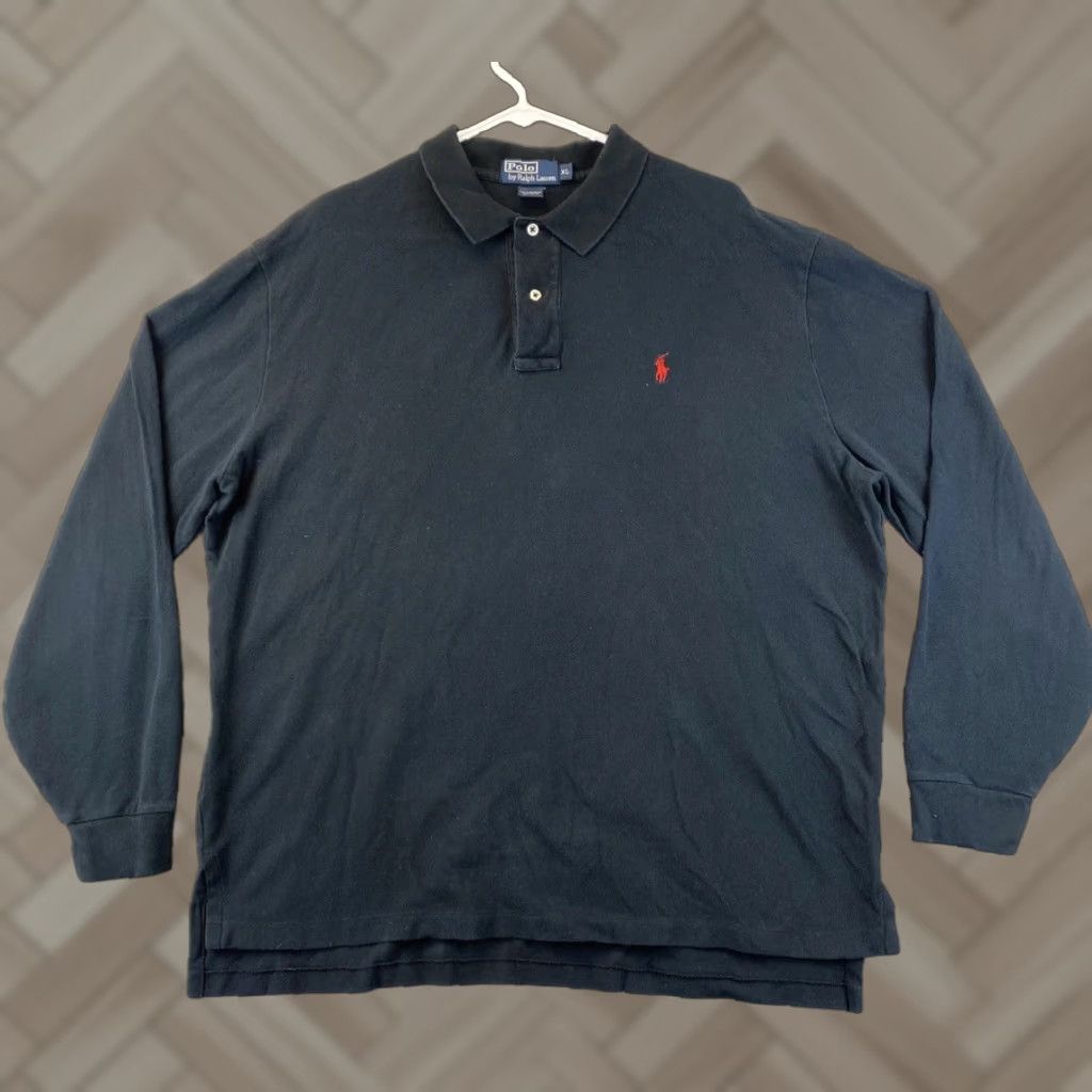 Polo Ralph Lauren Polo Ralph Lauren Men’s Shirt XL Black 1/4 Button Pullover Long Sleeve Mock Neck Solid Knit Cotton Logo Polo Pullover American Classic Style Size US XL / EU 56 / 4 - 1 Thumbnail