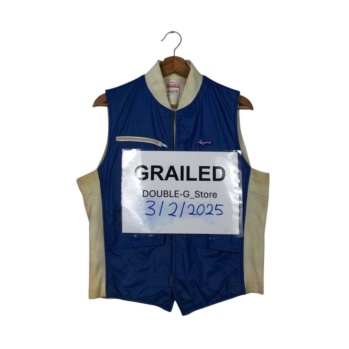 Japanese Brand 📌Vintage Puffer Vest Jacket Racing Exclusive Honda Size US M / EU 48-50 / 2 - 1 Thumbnail