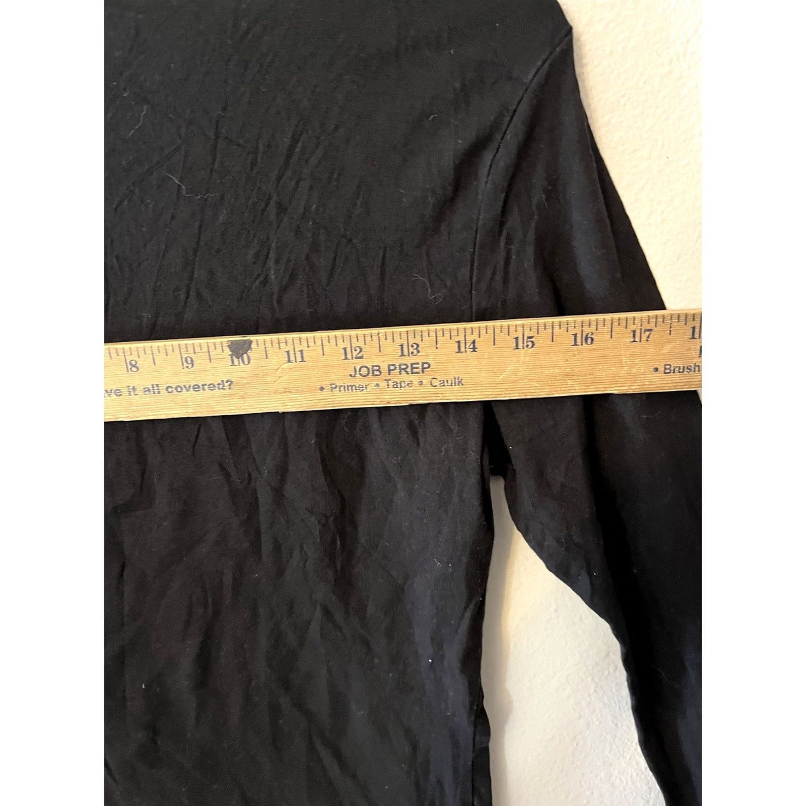 H&M H&M T-Shirt Womens Long Sleeve Black Solid Round Neck Medium Shirt Regular Size M Size M / US 6-8 / IT 42-44 - 5 Thumbnail