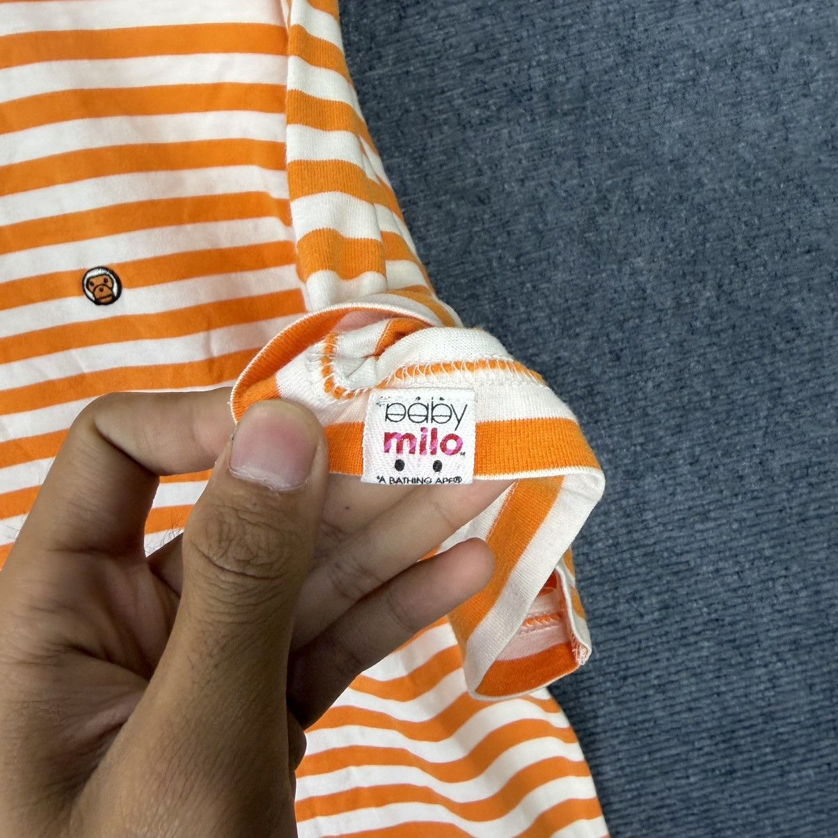 Bape BABY MILO by A BATHING APE Striped Polo Shirt Size US L / EU 52-54 / 3 - 6 Thumbnail