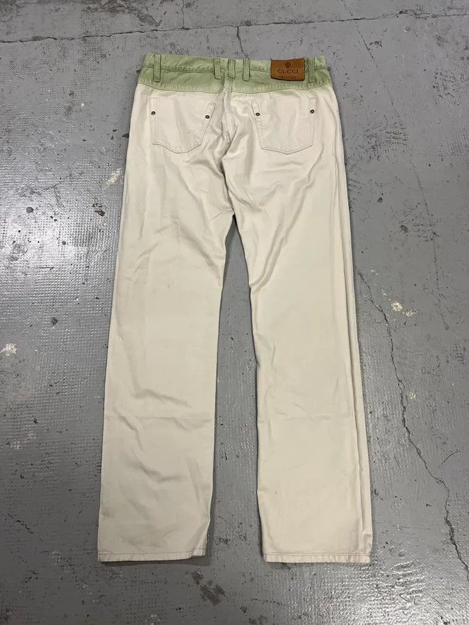 Gucci SS2009 Gucci Gradient White & Green Pants Size 28" / US 6 / IT 42 - 8 Thumbnail
