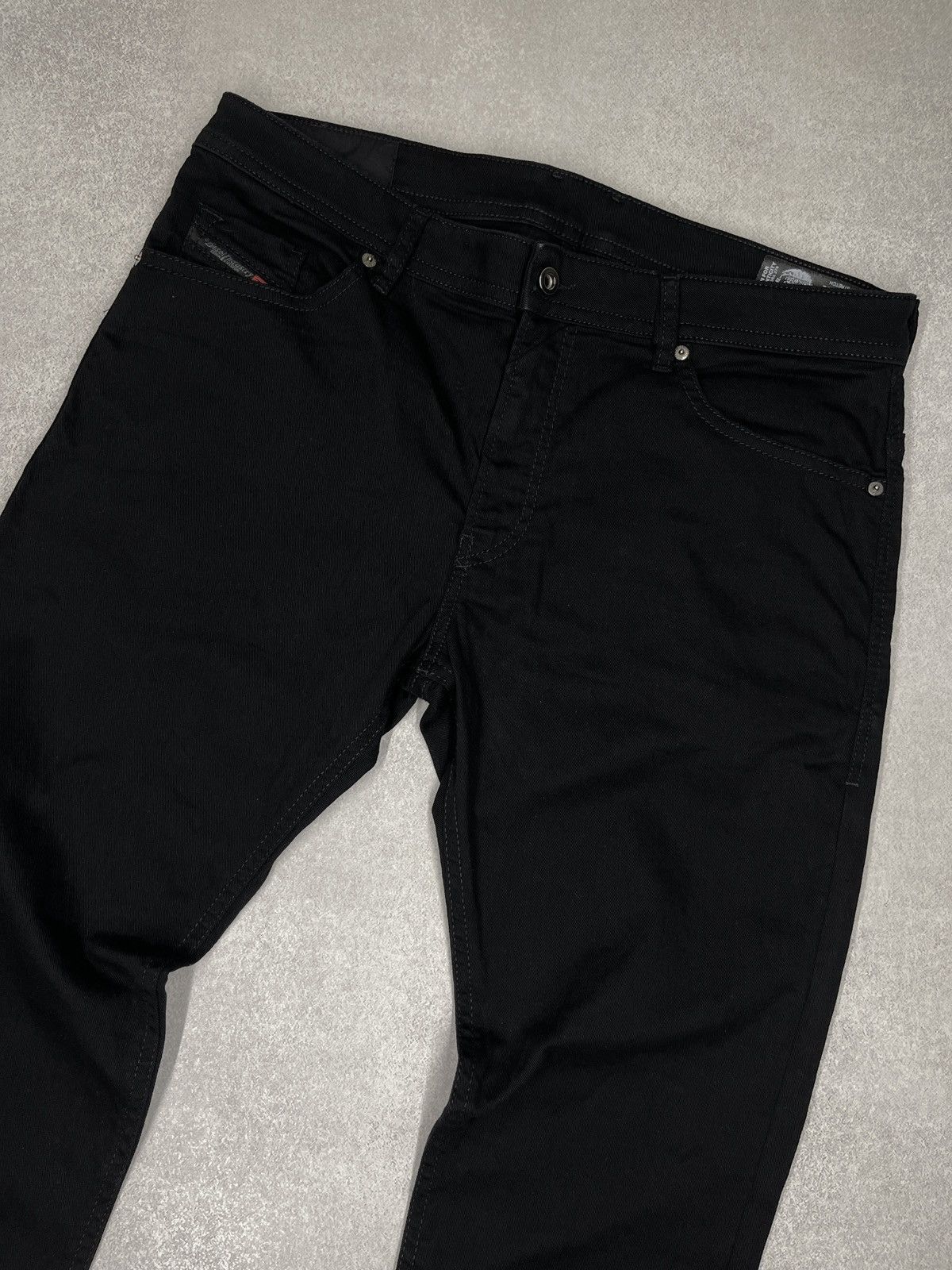 Diesel Mens Diesel Thommer Full Black Denim Jeans Y2K Skull Size US 36 / EU 52 - 7 Thumbnail