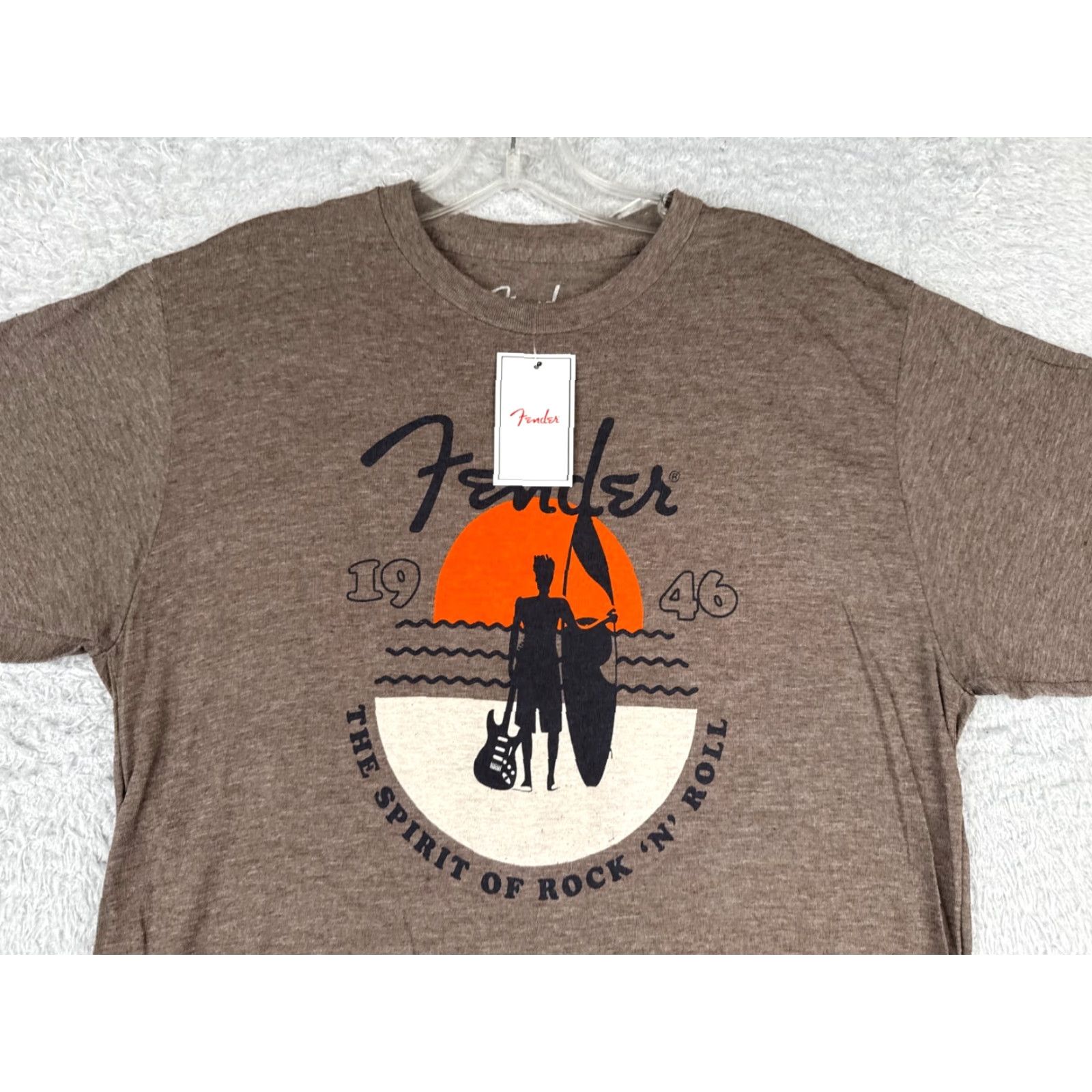 Fender Fender Shirt Men Medium Olive Heather Spirit Of Rock And Roll Sunset Surfer T-Shirt Size US M / EU 48-50 / 2 - 4 Thumbnail
