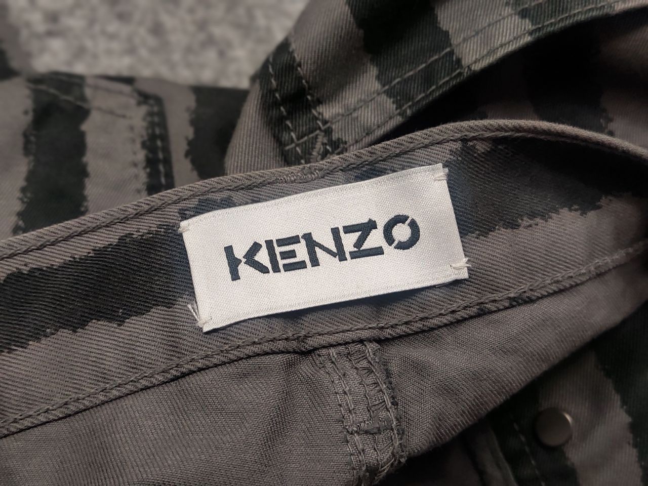 Kenzo Kenzo Design Dark Gray Striped Casual Canvas Mens Pants Size US 30 / EU 46 - 12 Thumbnail
