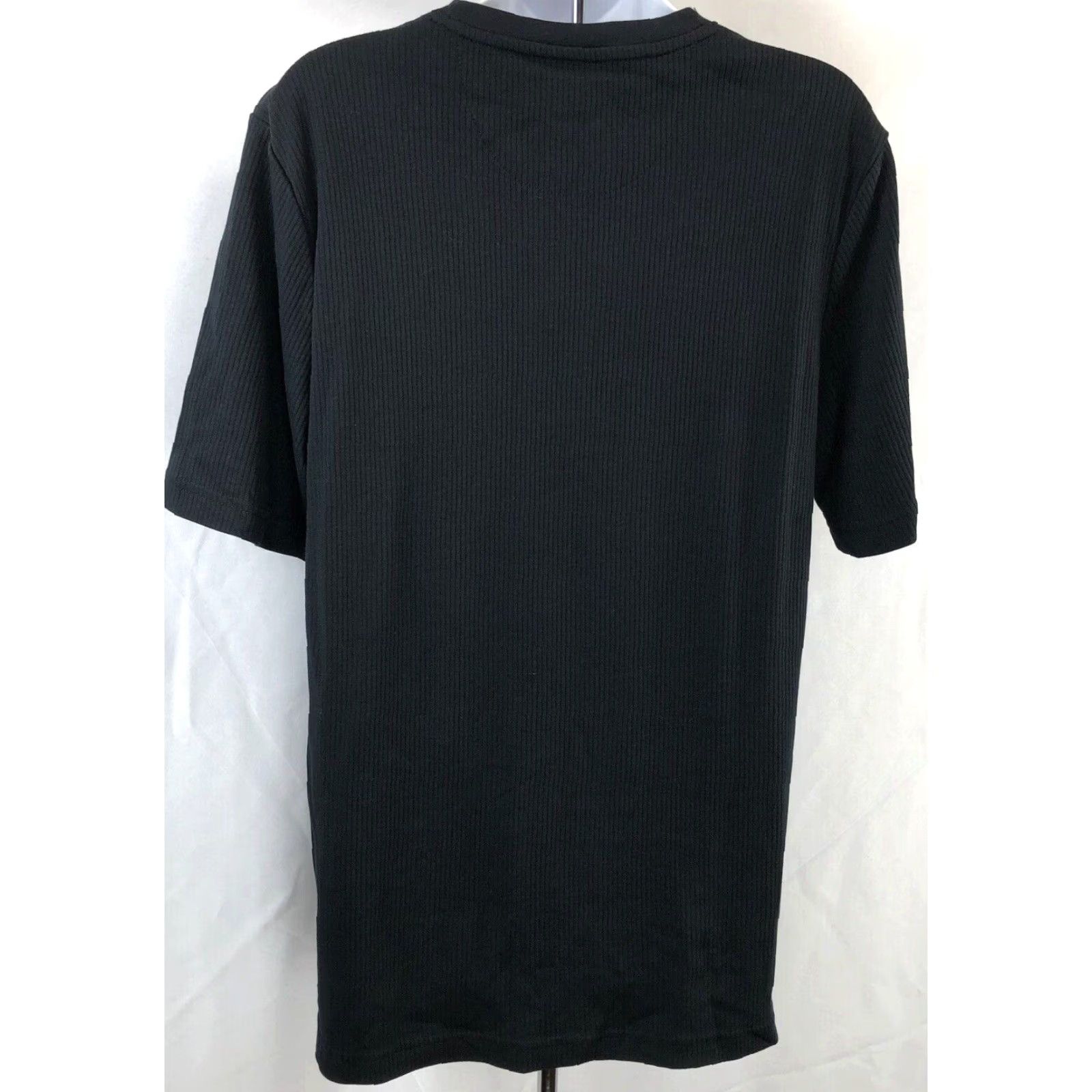 Croft & Barrow Croft Barrow Ribbed Knit Top M Black Cotton Short Sleeve Round Neck Shirt Womens Size M / US 6-8 / IT 42-44 - 3 Thumbnail
