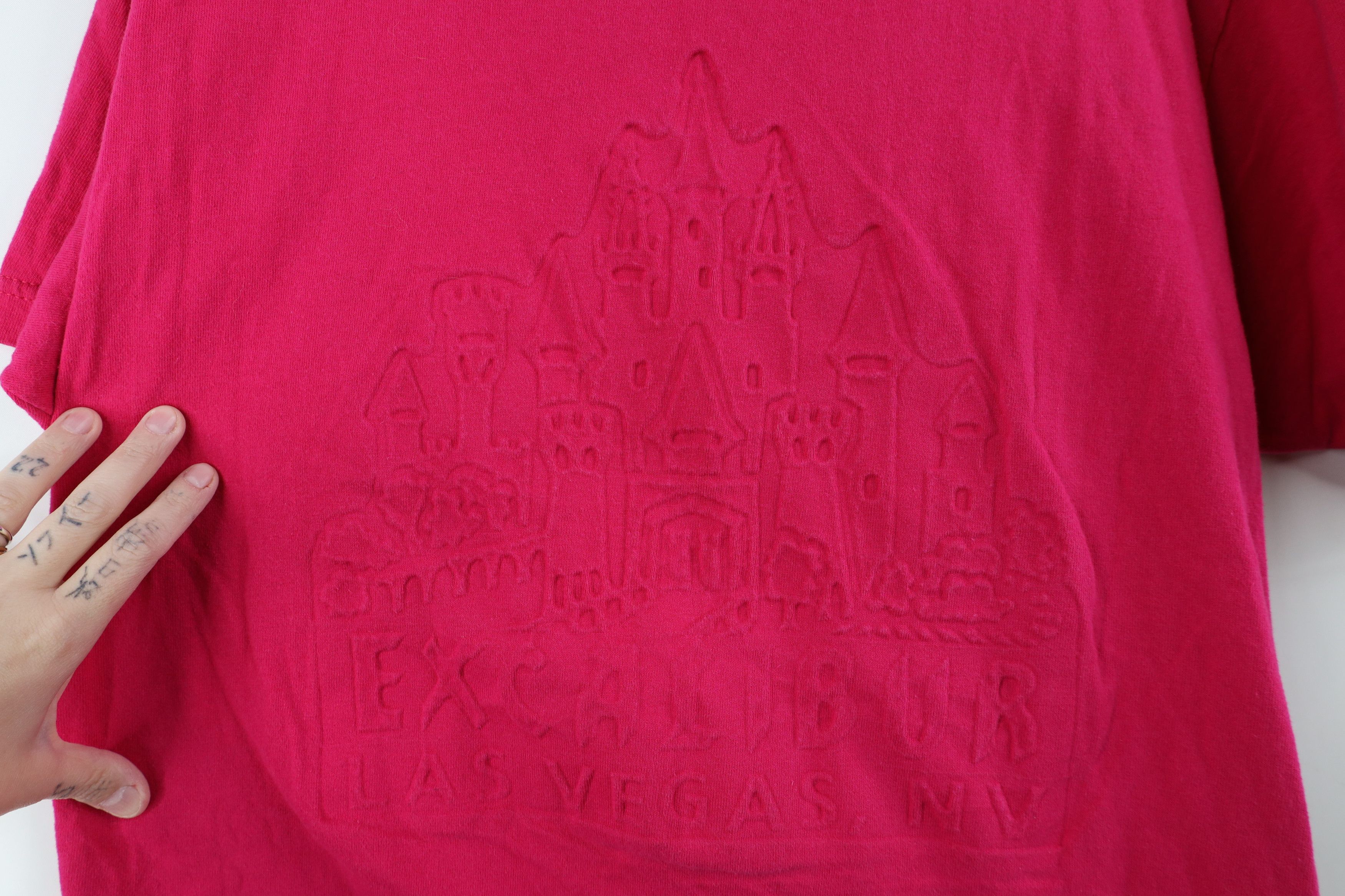 Vintage Vintage 90s Excalibur Las Vegas Casino T-Shirt Pink USA Size L / US 10 / IT 46 - 4 Thumbnail