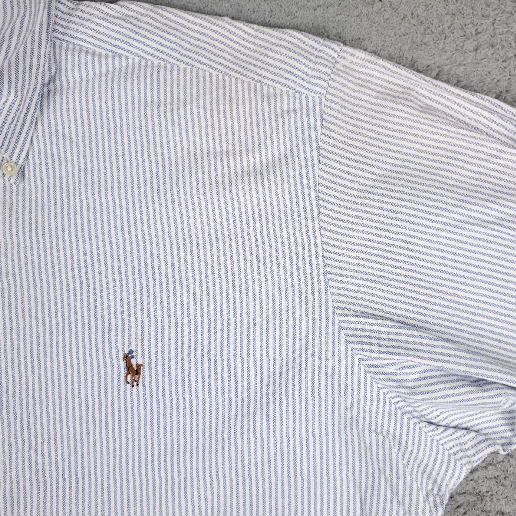 Ralph Lauren Ralph Lauren Shirt Mens 16 Blue Striped Dress Button Up Long Sleeve Size 42R - 4 Thumbnail