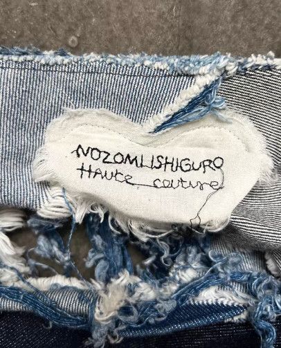 Nozomi Ishiguro Nozomi Ishiguro Cut-Out Distressed Denim Skirt Size L / US 10 / IT 46 - 9 Thumbnail