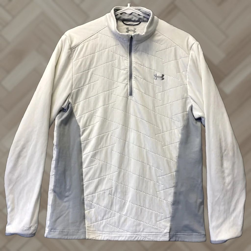 Under Armour Under Armour Sweater Men White M ColdGear Storm Quilted Lined 1/4 Pullover 108-4 Size US M / EU 48-50 / 2 - 1 Thumbnail
