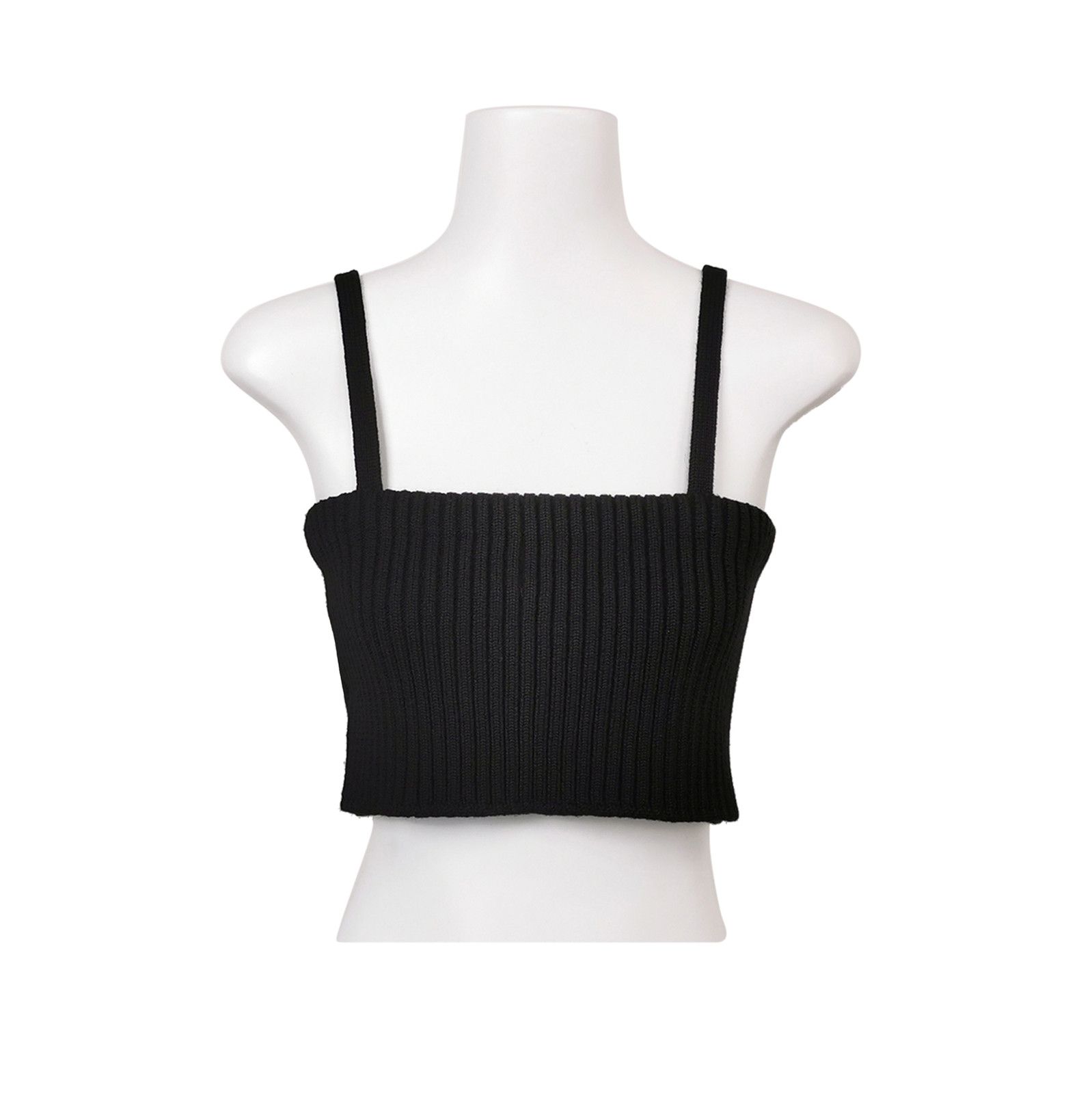 Prada Prada Black Wool Blend Logo Camisole Top 0089 Size L / US 10 / IT 46 - 1 Thumbnail