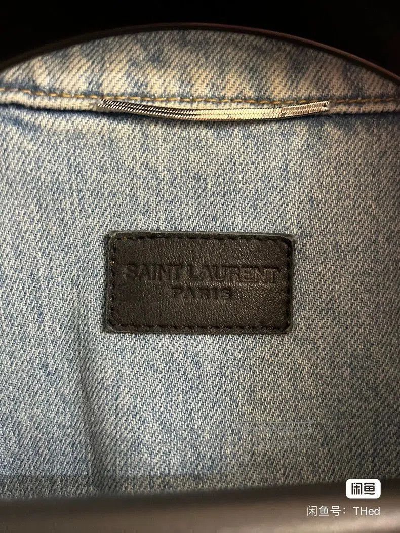 Saint Laurent Paris Saint Laurent Distressed Denim Jacket. Size US S / EU 44-46 / 1 - 2 Thumbnail