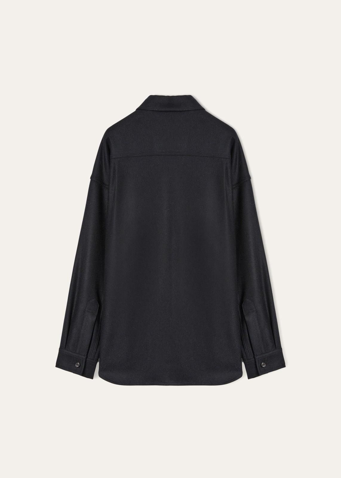 Loro Piana o1srvl11e0824 Alvar Flannel Soft Cashmere Jacket in Black Size L / US 10 / IT 46 - 2 Thumbnail