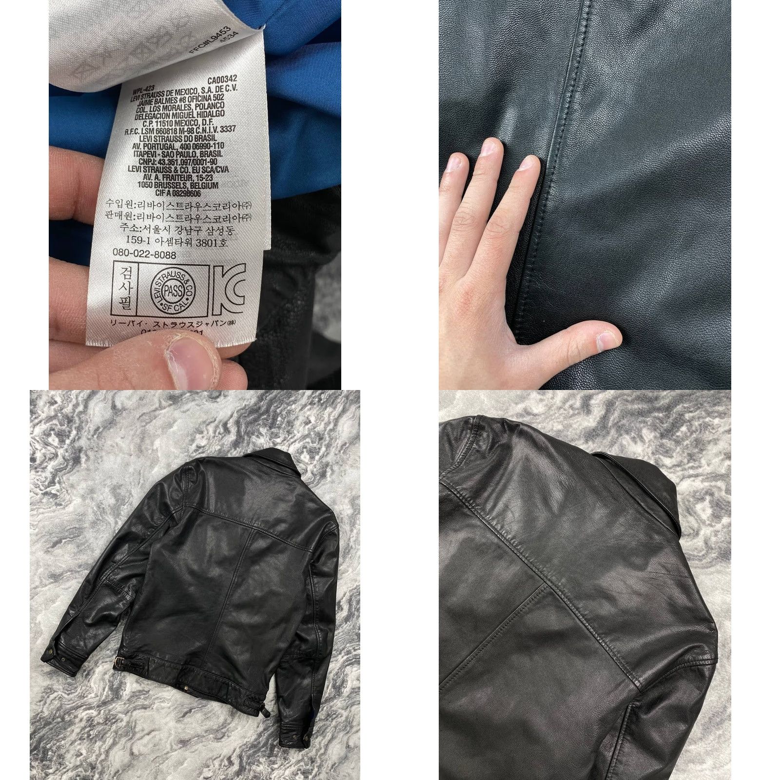 Levi's VINTAGE Levi's Leather Jacket Men S Black Zip Biker Mid-Length 00s Casual Winter Fall 51 Chest 67 Length 47.5 Shoulders 65.5 Sleeve Regular Size US S / EU 44-46 / 1 - 9 Thumbnail