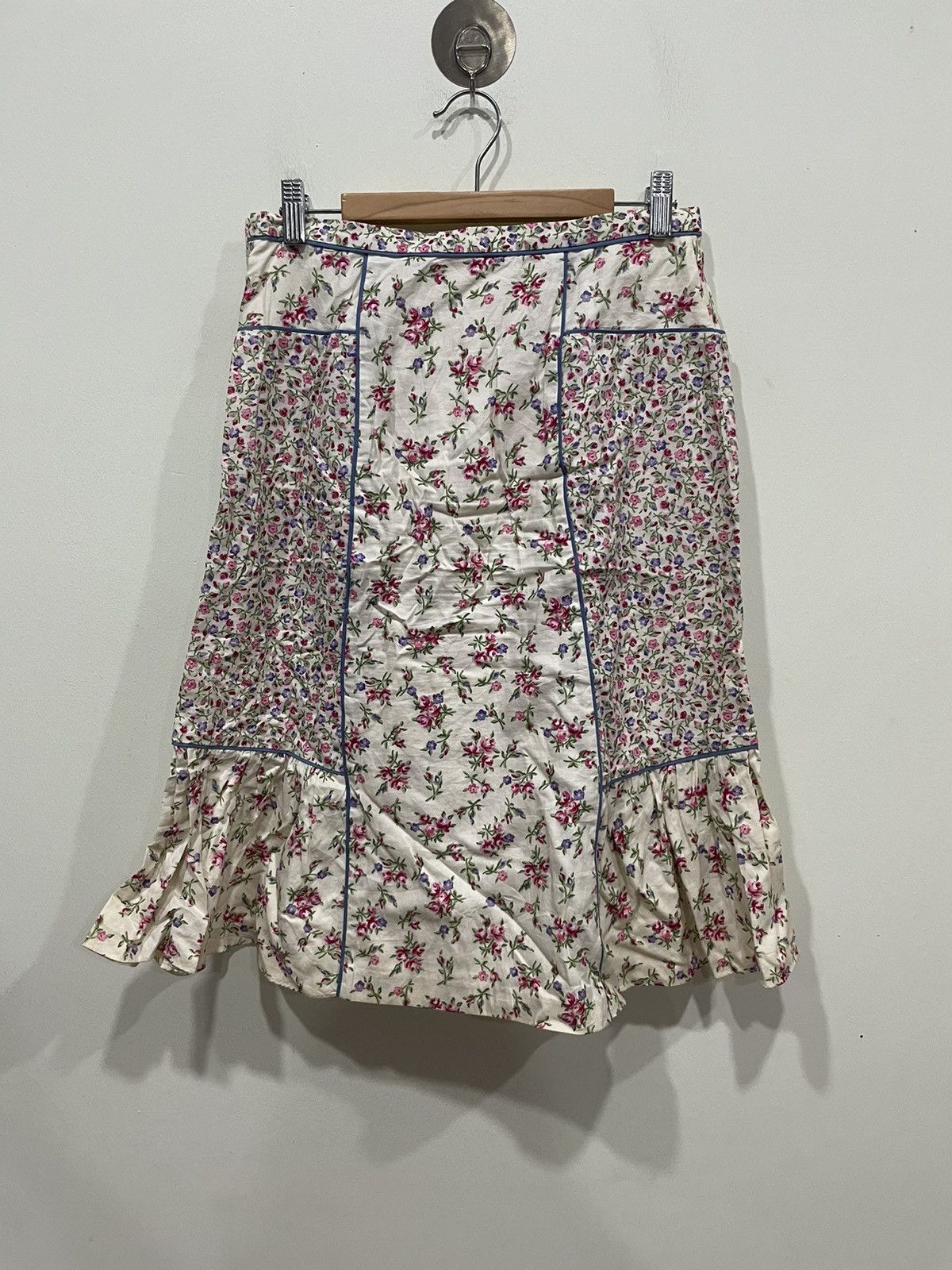 KEITAMARUYAMA Keita Maruyama Small Flower Midi Skirt Size 29" - 2 Thumbnail