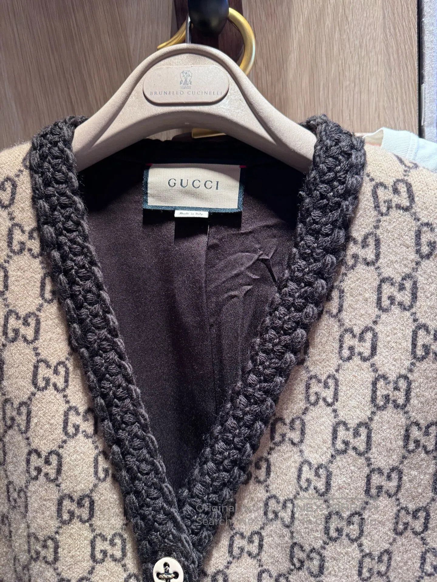 Gucci Gucci Beige GG Pattern Cardigan. Size S / US 4 / IT 40 - 2 Thumbnail