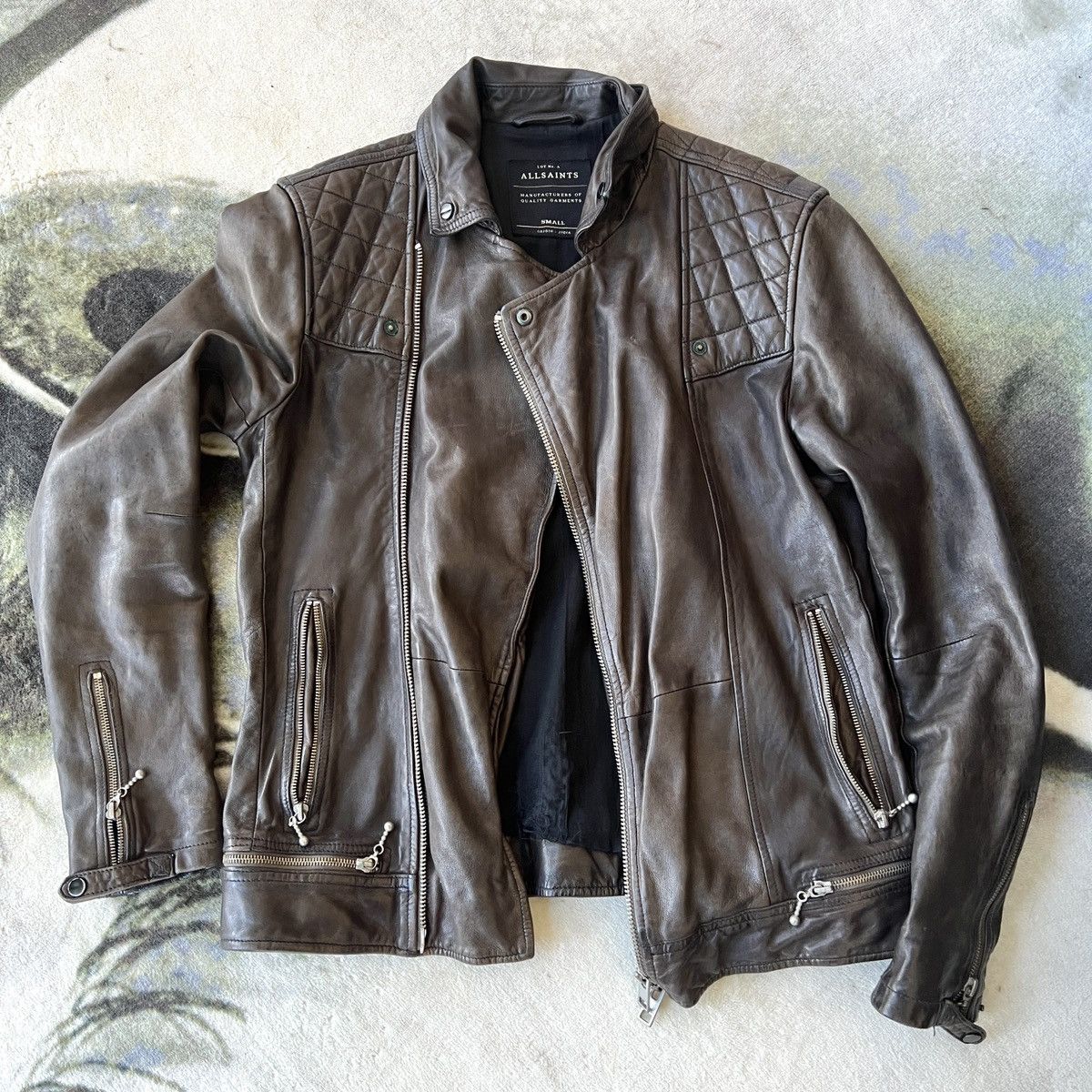 Naoki leather biker jacket store