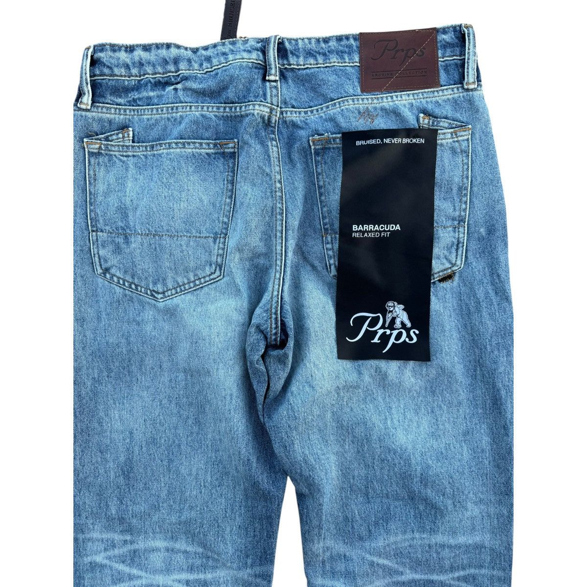 Prps PRPS Barracuda Relaxed Fit Jeans Blue 34 NWT Size US 34 / EU 50 - 7 Thumbnail