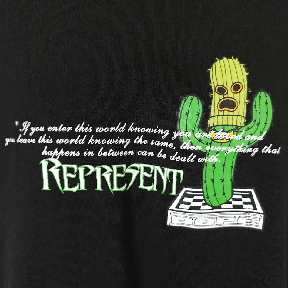 Vintage Inflation Represent Dope Cactus T Shirt Mens XL Black Streetwear Size US XL / EU 56 / 4 - 3 Thumbnail