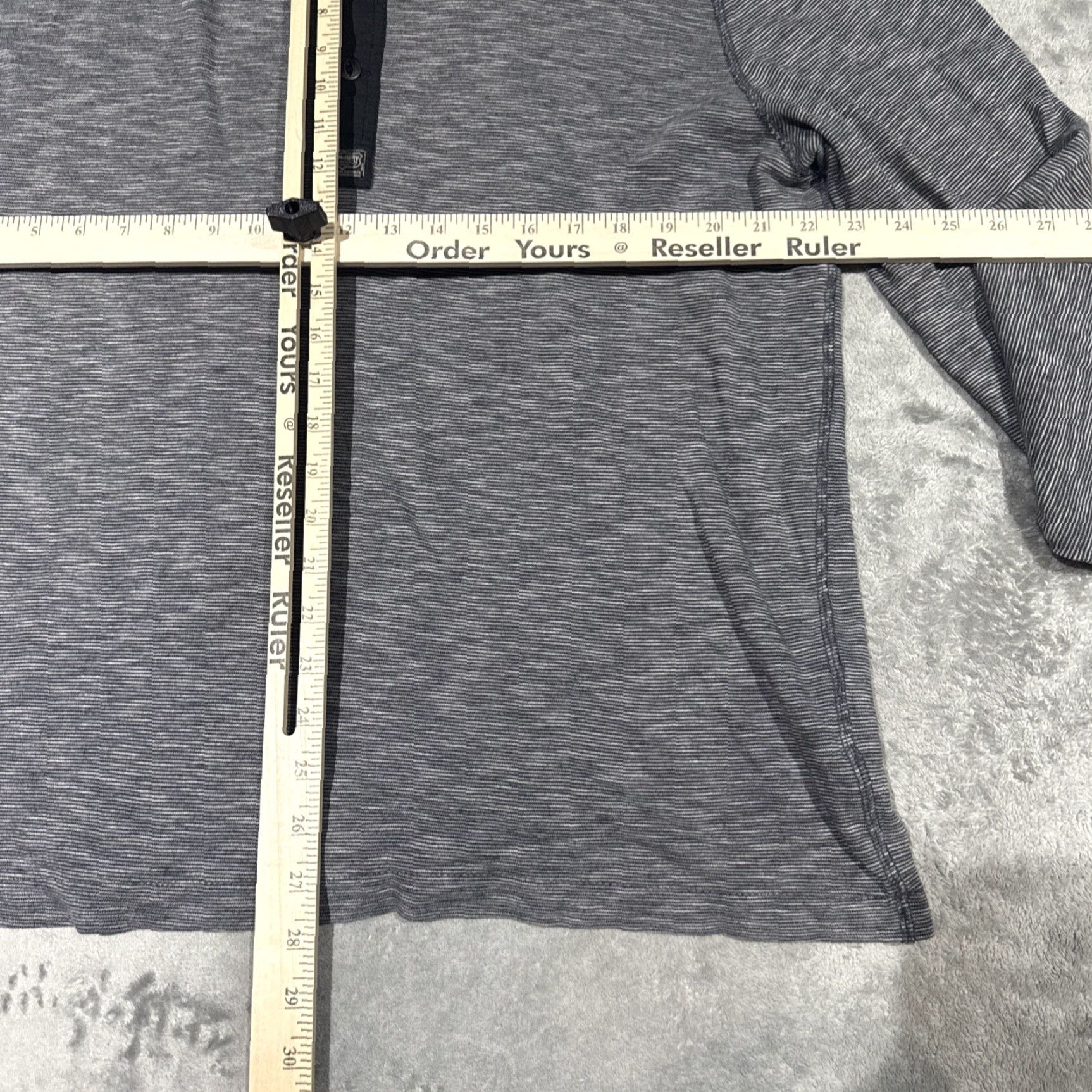 Vintage Denim & Supply Ralph Lauren T Shirt Mens XL Blue Striped Henley Long Sleeve Size US XL / EU 56 / 4 - 5 Thumbnail