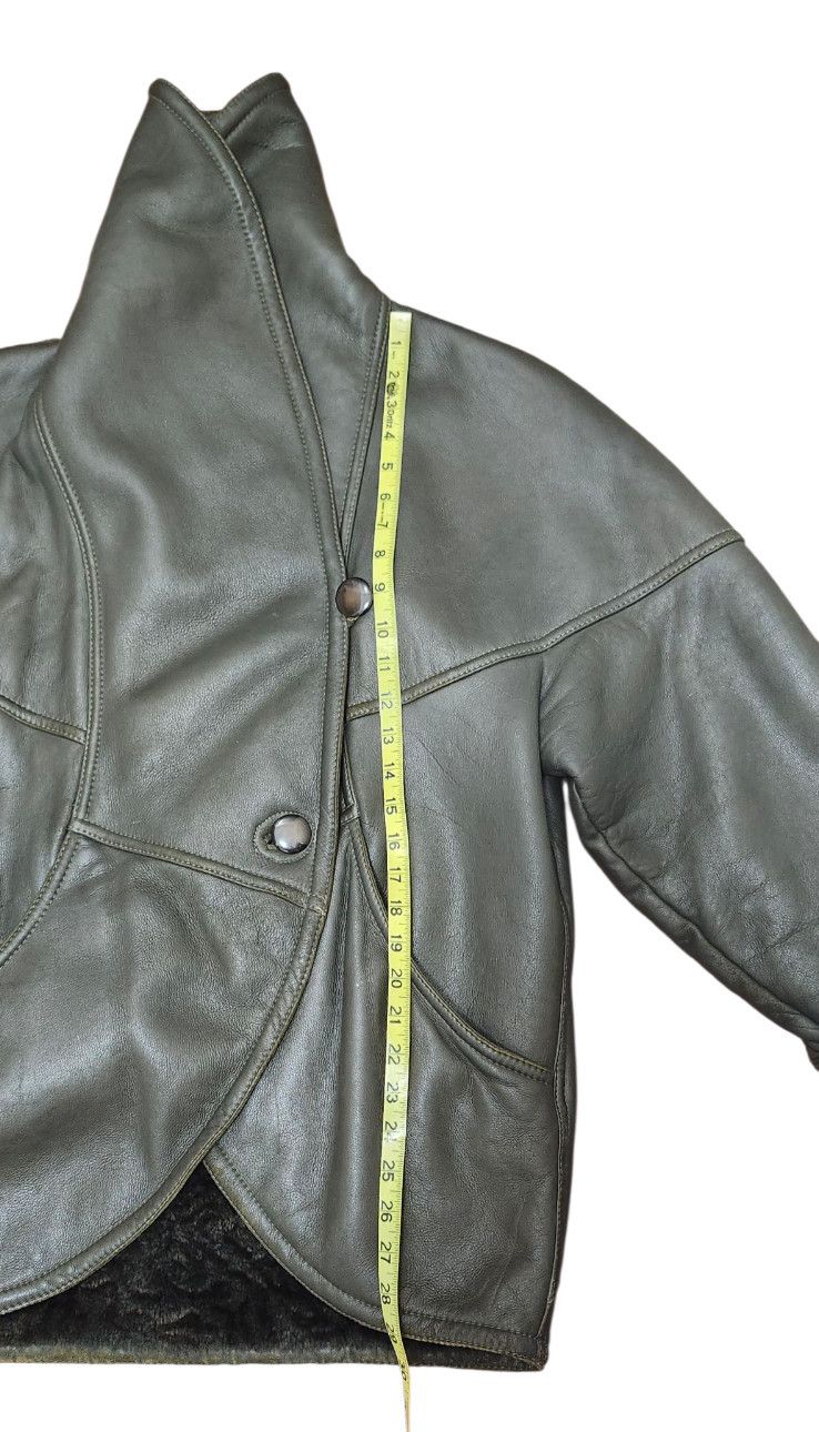 Other Umberto Olivieri Italy Leather Fur Coat Jacket Sparrling Size L / US 10 / IT 46 - 14 Thumbnail