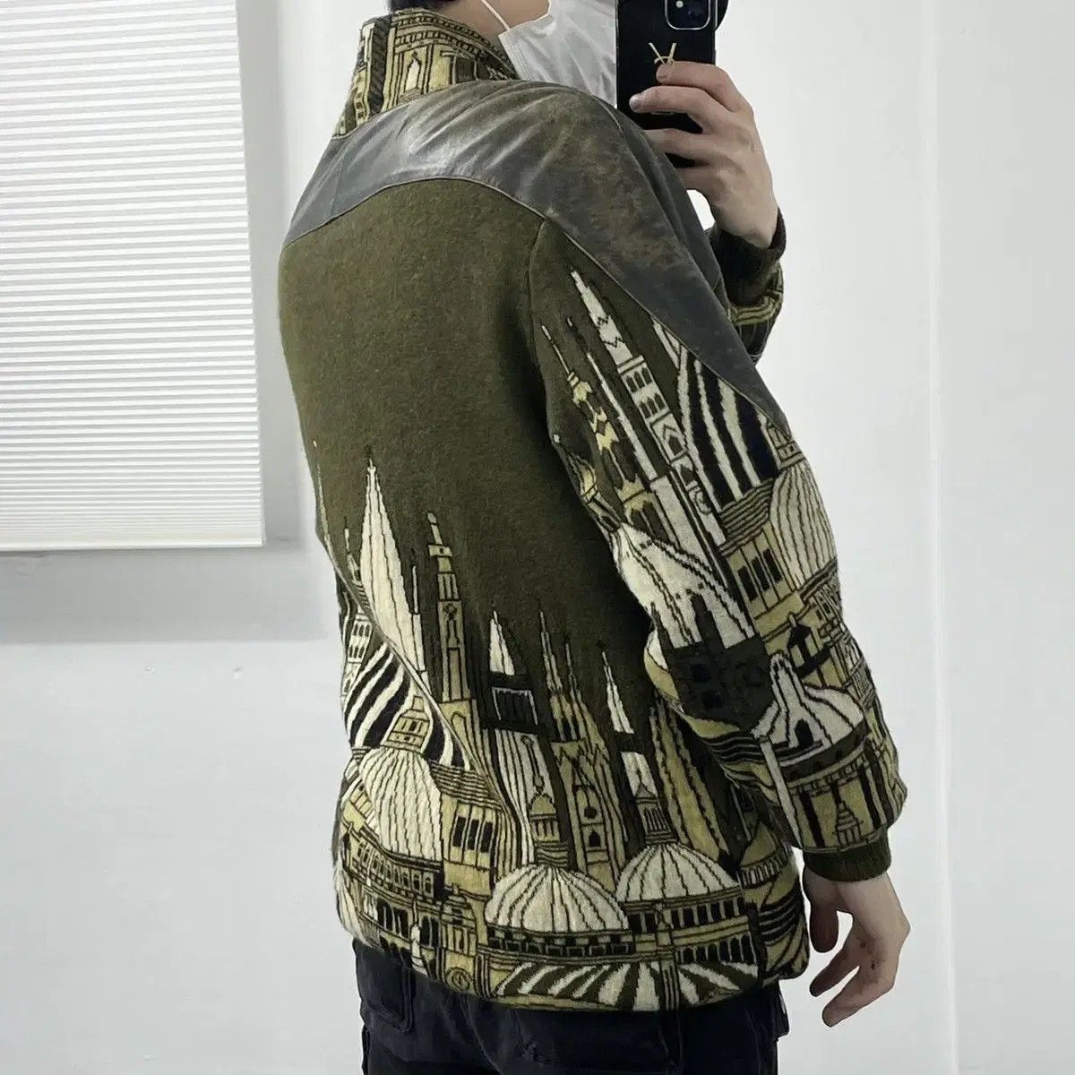 Barque Vintage Baroque embroidery Lamb Skins knit bomber jacket Size US L / EU 52-54 / 3 - 3 Thumbnail