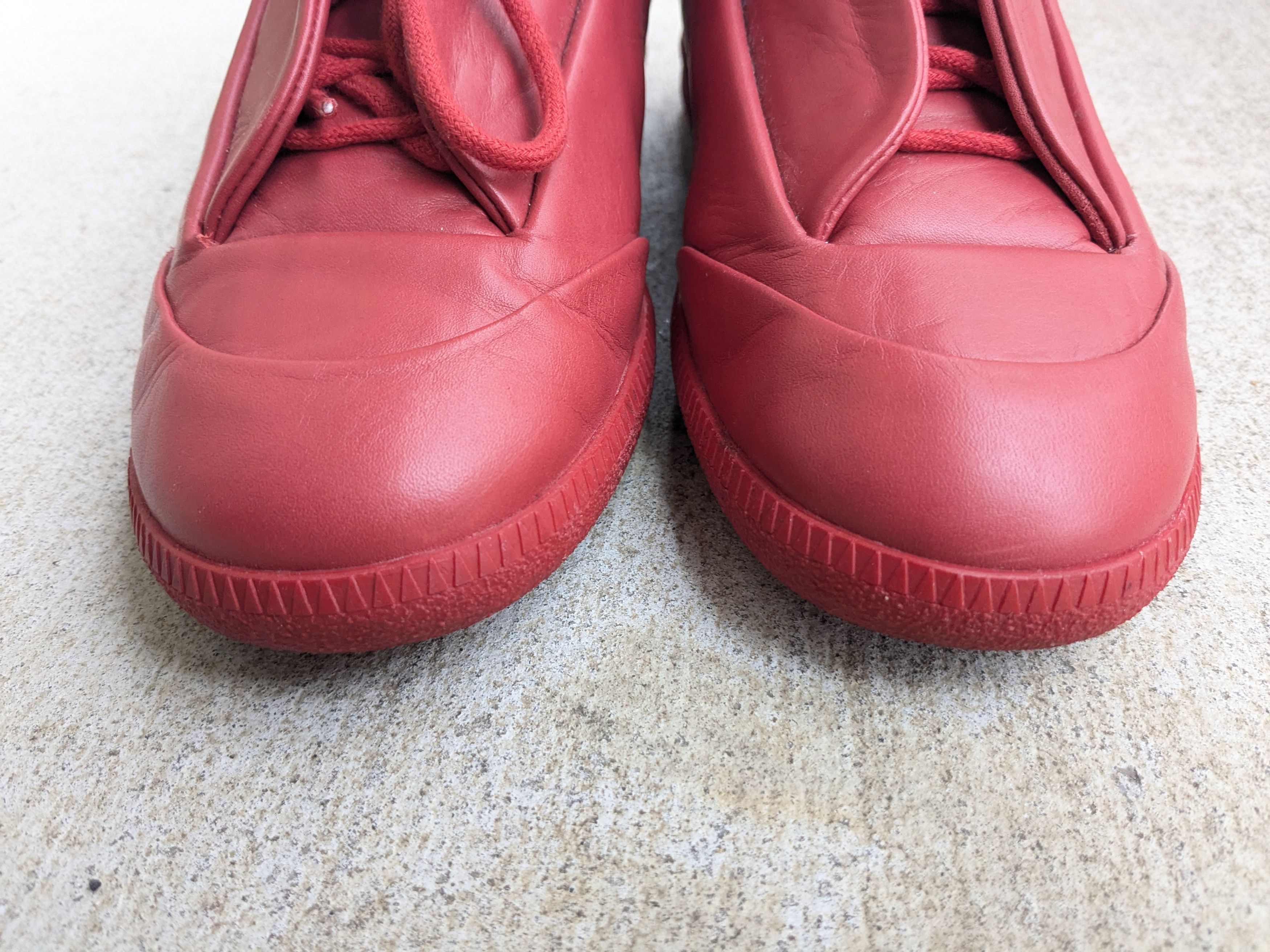 Maison Margiela Maison Margiela Future Red 8 41 Leather High Tops Size US 8 / EU 41 - 2 Thumbnail