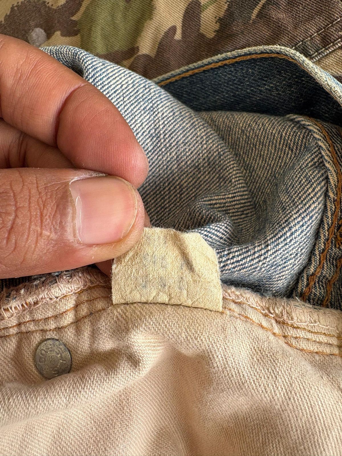 Levi's Vintage Clothing × Vintage VTG 70’s Levi’s 501 Rindem Small e Jeans Button No6 Trash Size US 32 / EU 48 - 16 Thumbnail