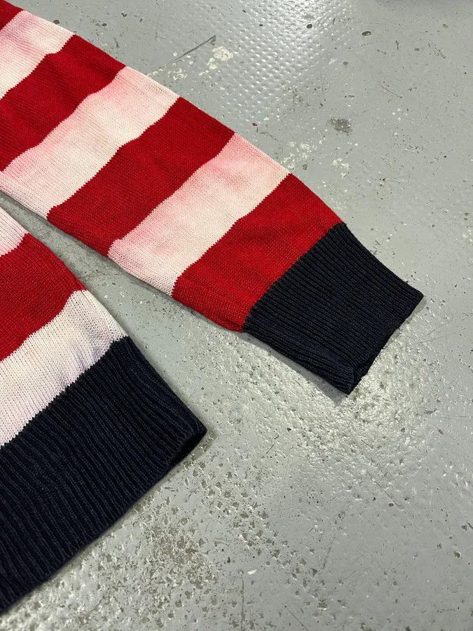Balmain SS2016 Balmain USA Flag Distressed Buttoned Sweater Size US S / EU 44-46 / 1 - 6 Thumbnail