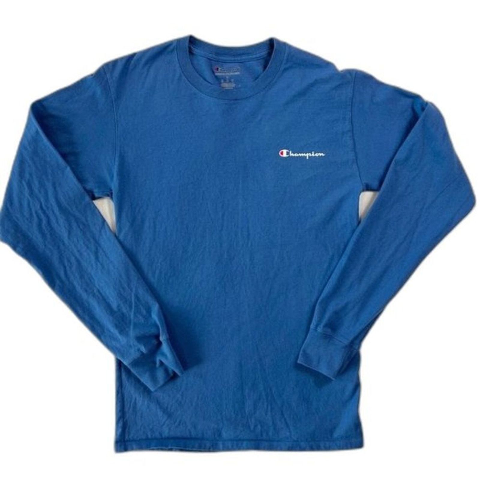 Champion Champion Small Athletic Casual Long Sleeve Blue Basic Shirt Size S / US 4 / IT 40 - 1 Thumbnail