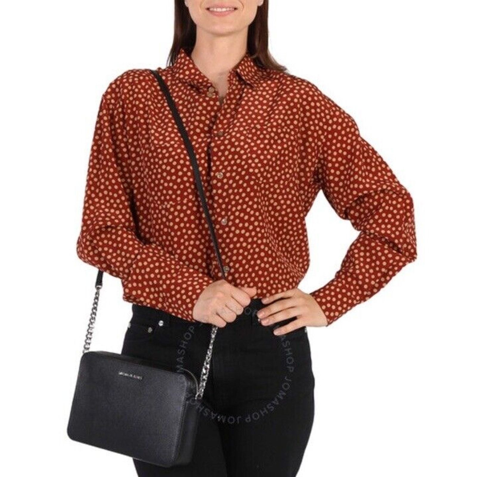 Michael Kors MICHAEL KORS Large Jet Set Crossbody Black Leather Purse Size ONE SIZE - 1 Thumbnail