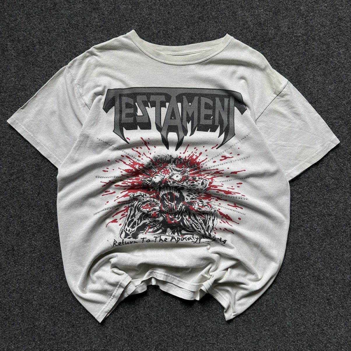 Japanese Brand VTG Testament T-shirts Big Logo Band Rock Archival Size L Size US L / EU 52-54 / 3 - 3 Thumbnail
